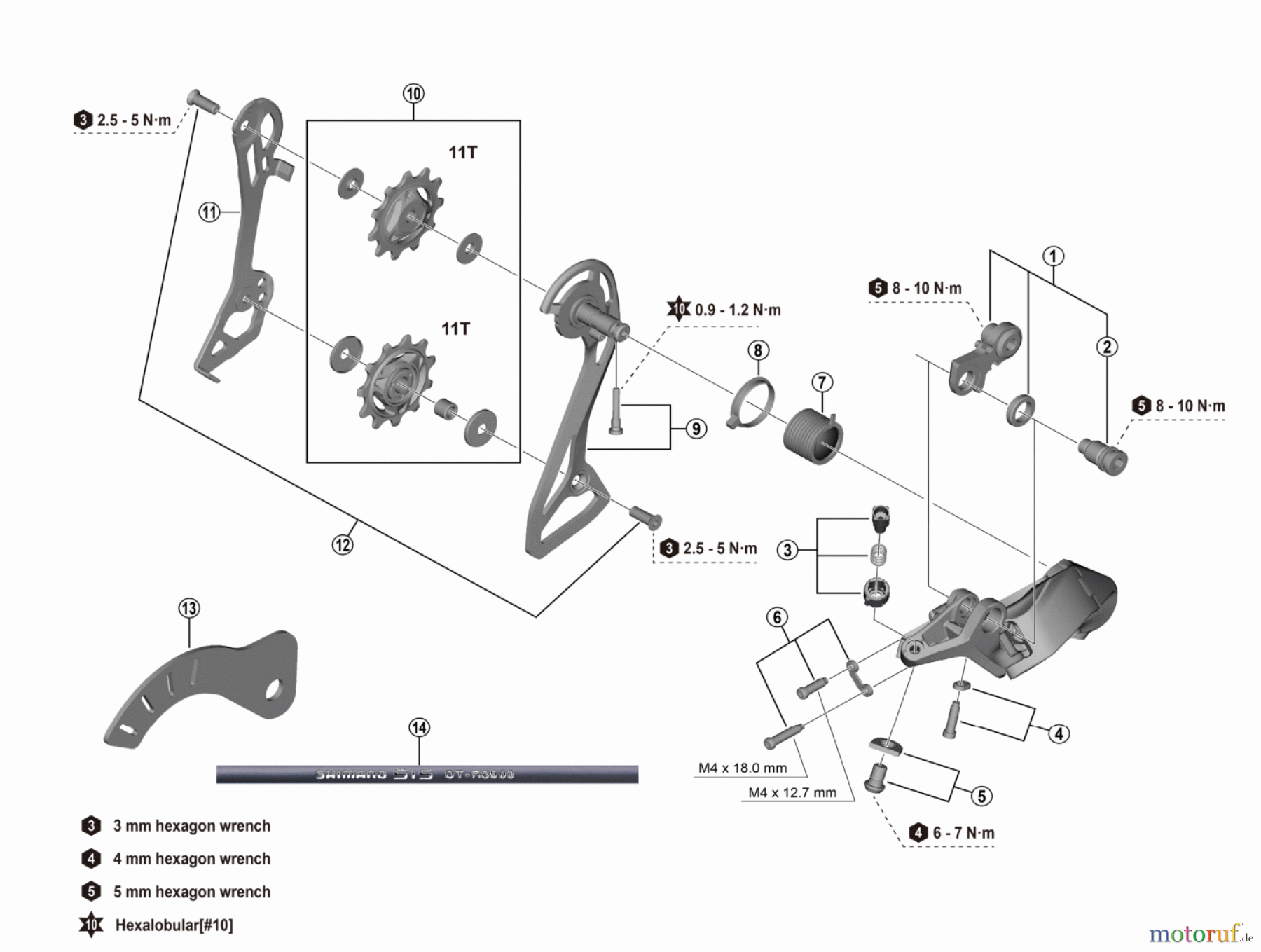 Shimano RD Rear Derailleur - Schaltwerk RD-R7100 Shimano 105 Schaltwerk