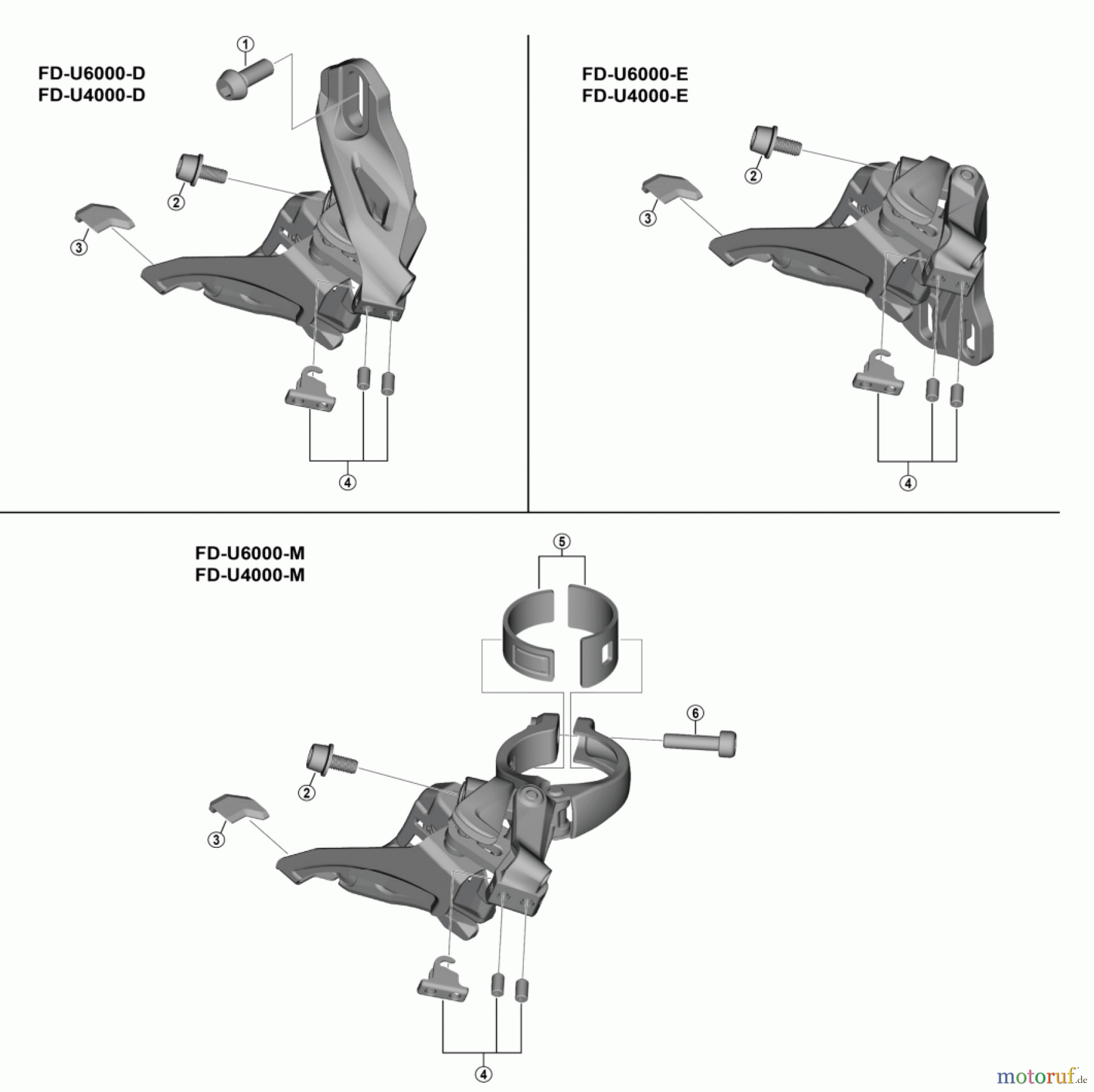 Shimano FD Front Derailleur - Umwerfer FD-U6000, FD-U4000 SHIMANO CUES