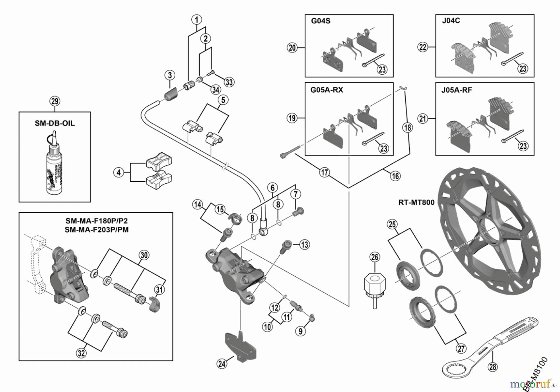 Shimano BR Brake - Bremse BR-U8000 SHIMANO CUES Bremse (Hydraulische Scheibenbremse)