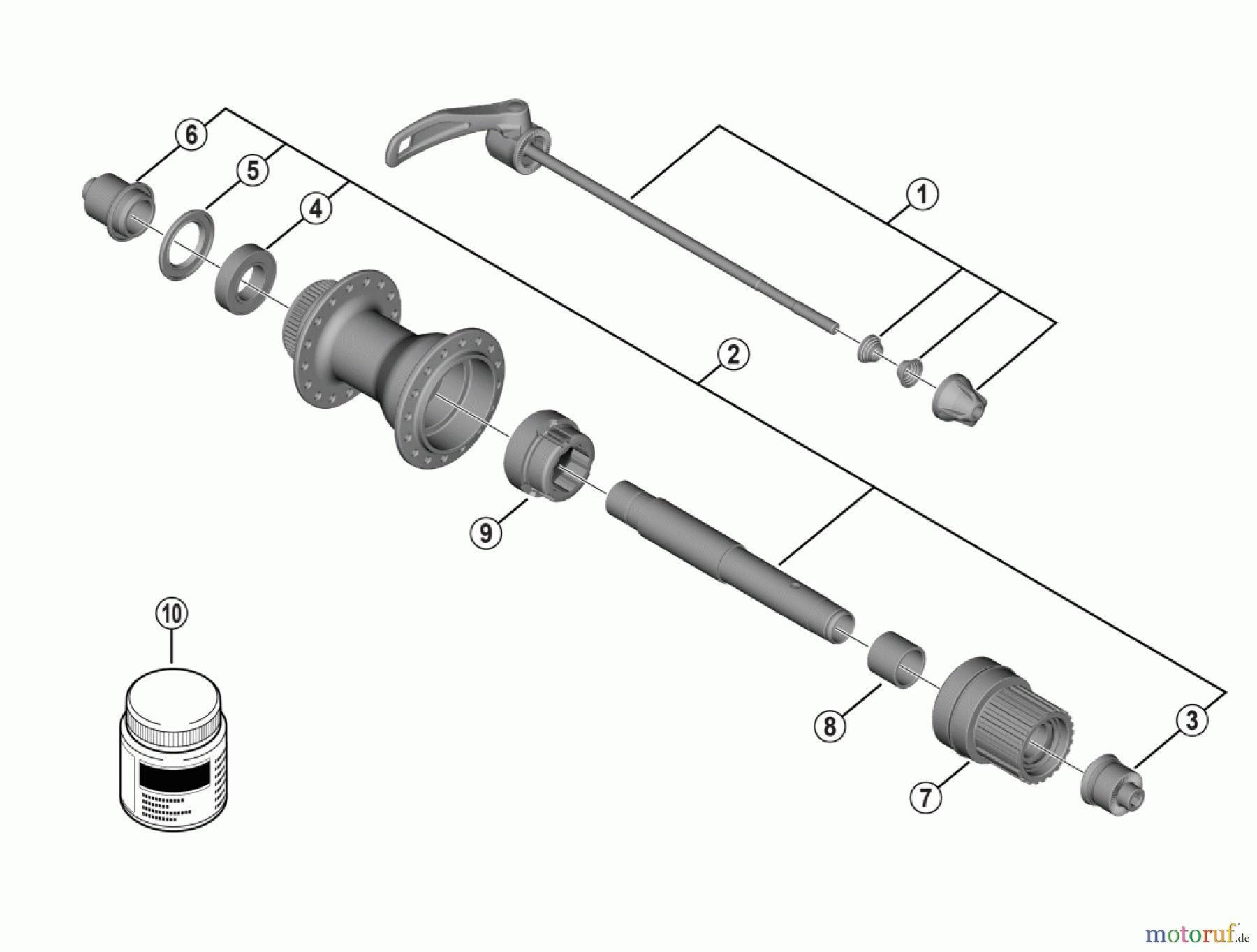 Shimano FH Free Hub - Freilaufnabe FH-QC500-MS FH-QC500-MS-B 12-speed