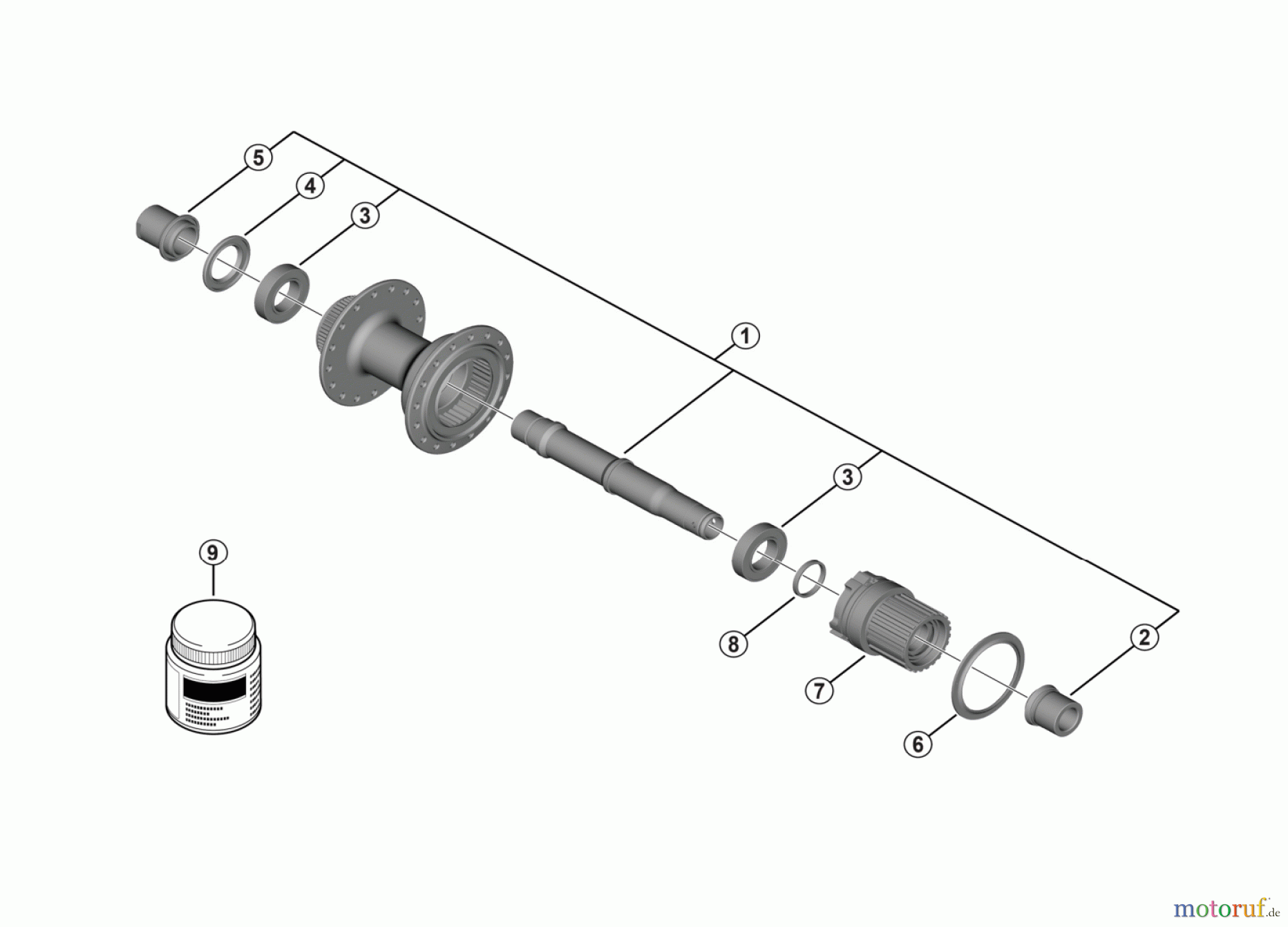 Shimano FH Free Hub - Freilaufnabe FH-TC600-MS-B 12-speed FH-TC600-HM-B 11/10/9/8-speed