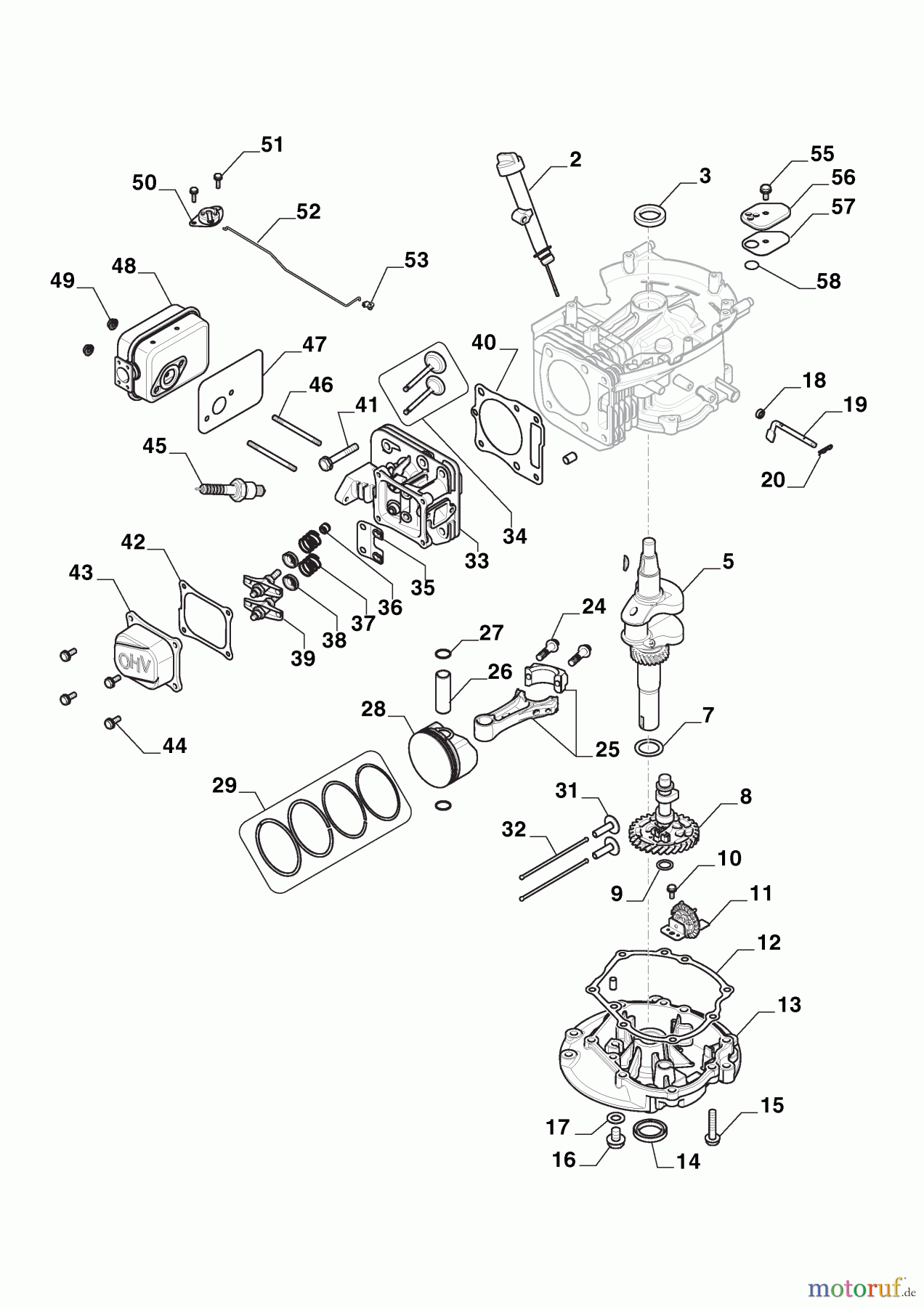 Stiga Aufsitzmäher Baujahr 2024 COMBI 166 (2024) 2T0070481/ST2 Motor - Kolben, Motorwelle