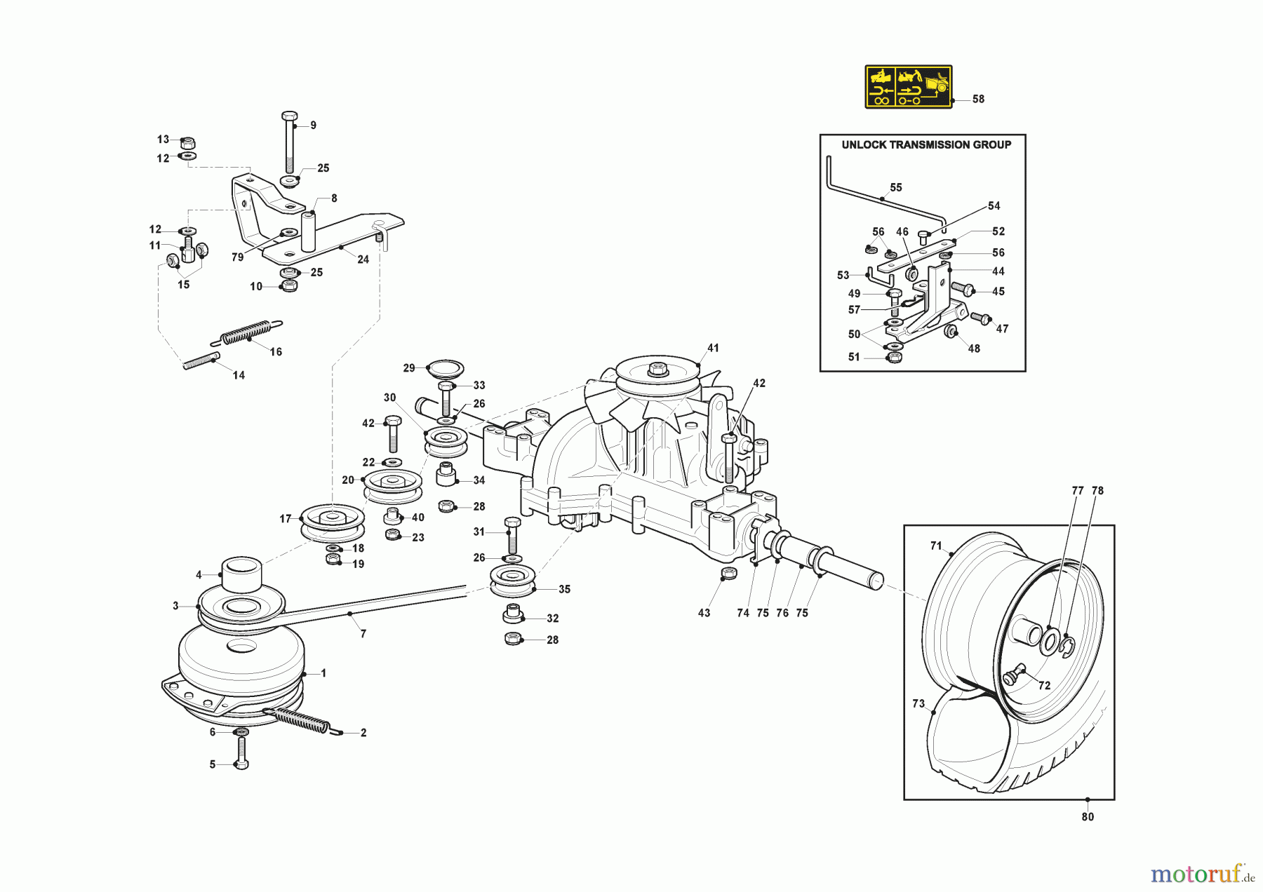  Stiga Aufsitzmäher Baujahr 2024 ESTATE 9122 WX (2024) [2T1535381/ST2P] Getriebegruppe mit elektromagnetischer Kupplung