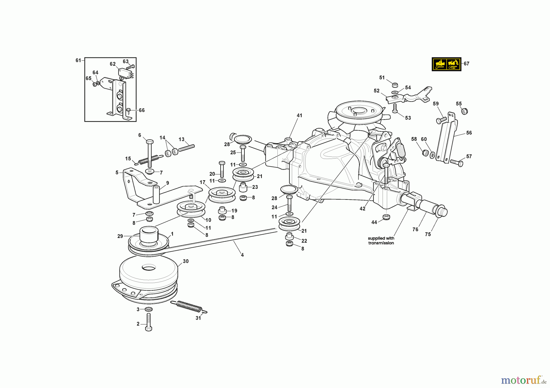  Stiga Aufsitzmäher Baujahr 2024 ESTATE 792 W (2024) [2T0785481/ST1P] Getriebegruppe mit elektromagnetischer Kupplung