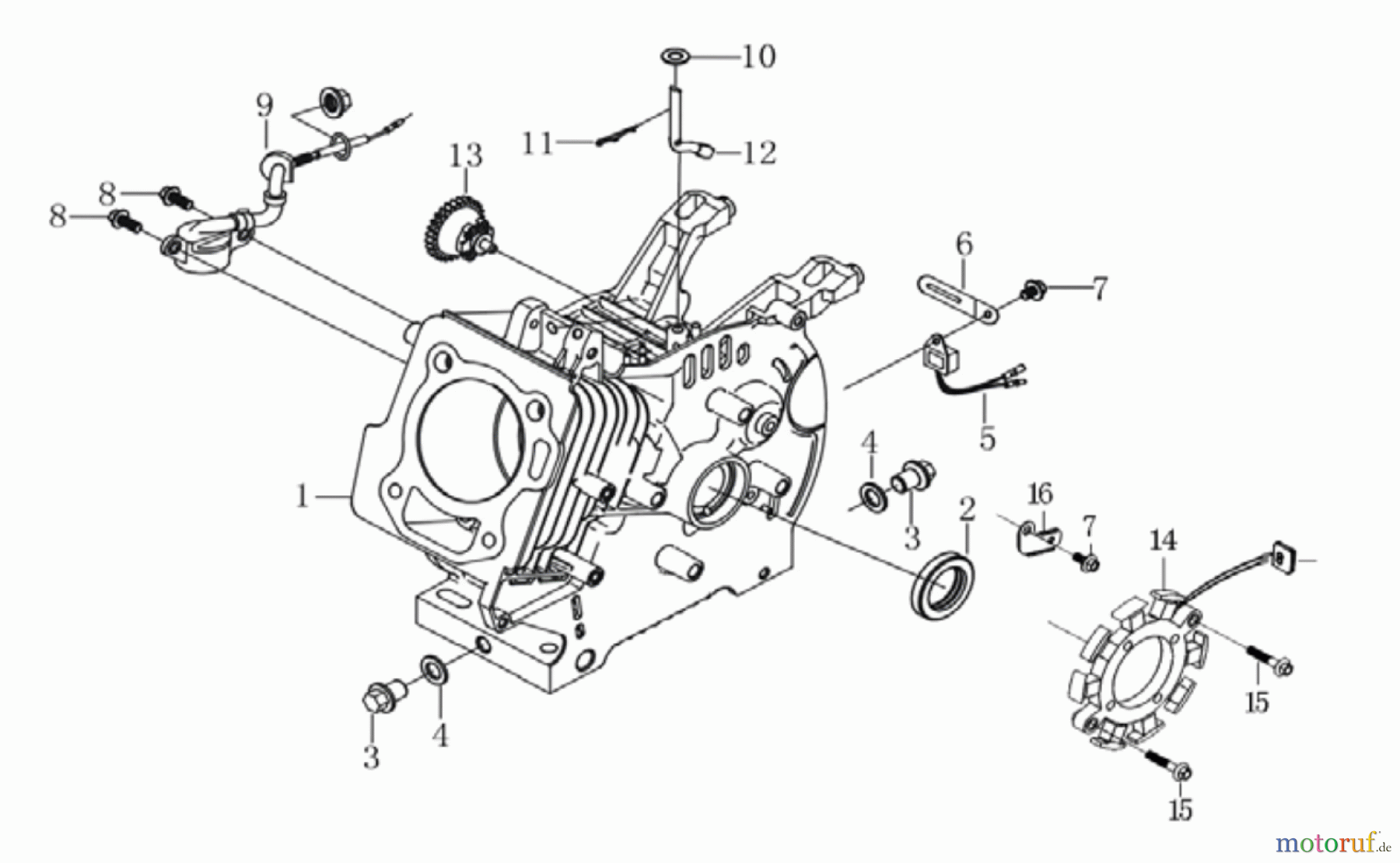 LONCIN Motoren LC175F-2 Kurbelgehäuse