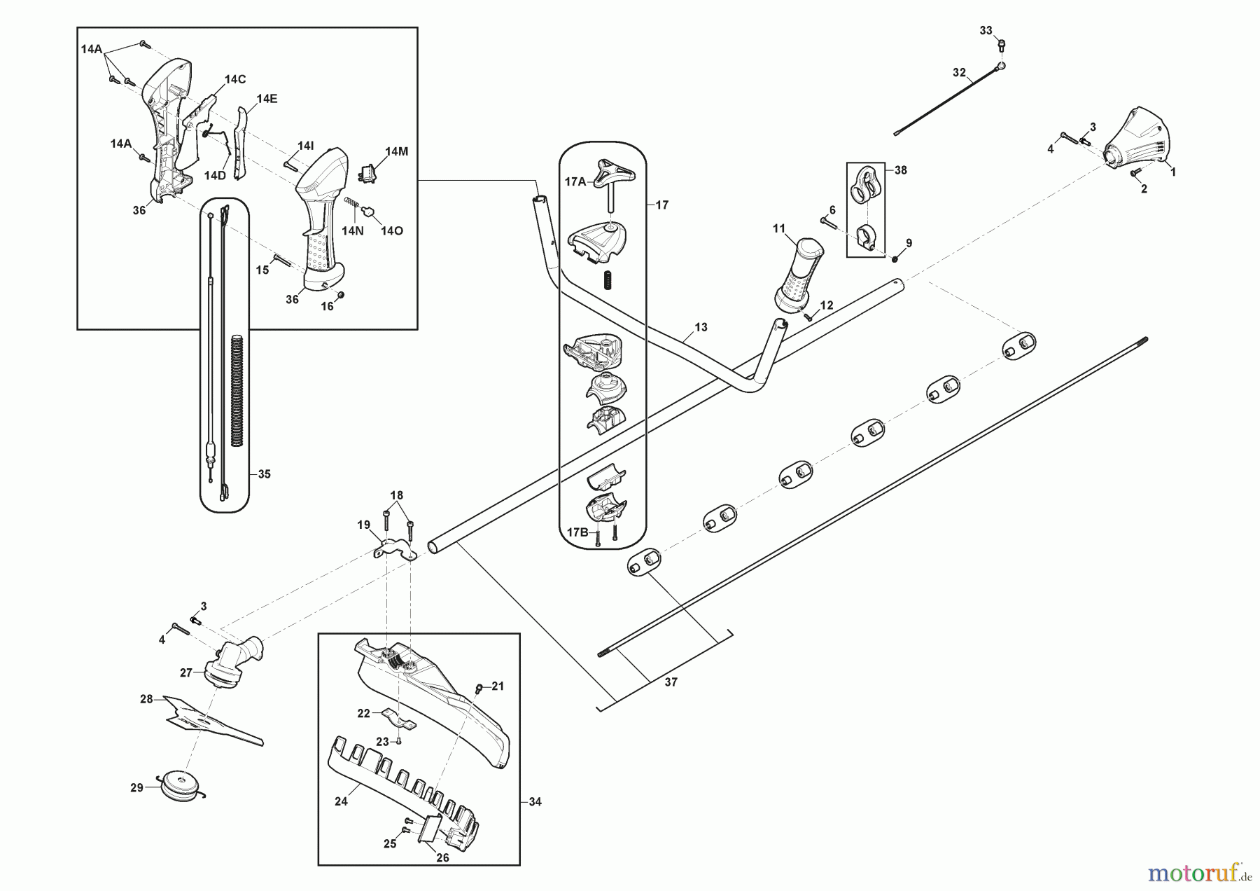  Stiga Motorsensen, Trimmer Baujahr 2024 BC 435 HD (2024) 281321003/21 mit Honda GX35 Griff