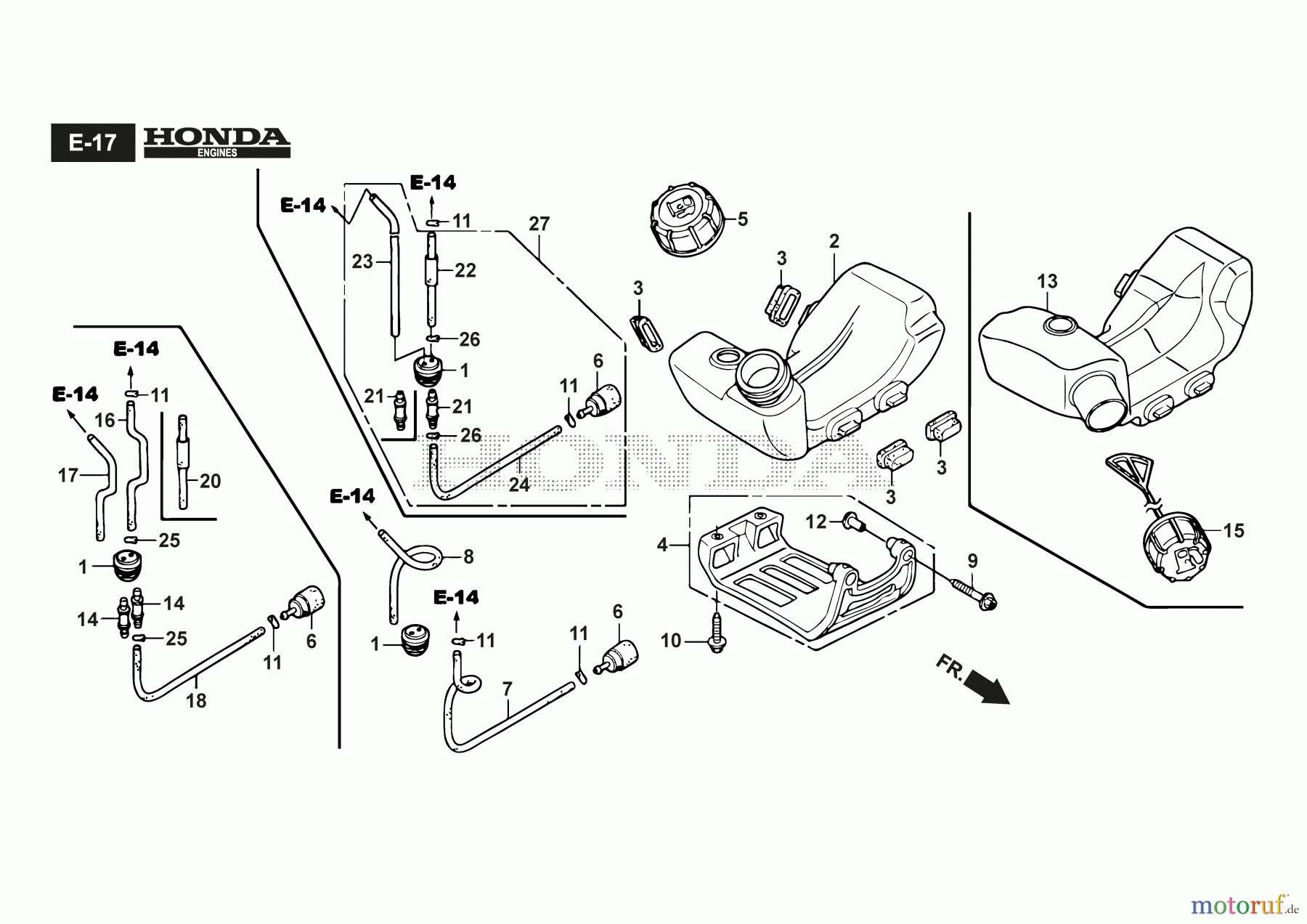  Stiga Motorsensen, Trimmer Baujahr 2024 BC 435 HD (2024) 281321003/21 mit Honda GX35 Fuel Tank - GX35