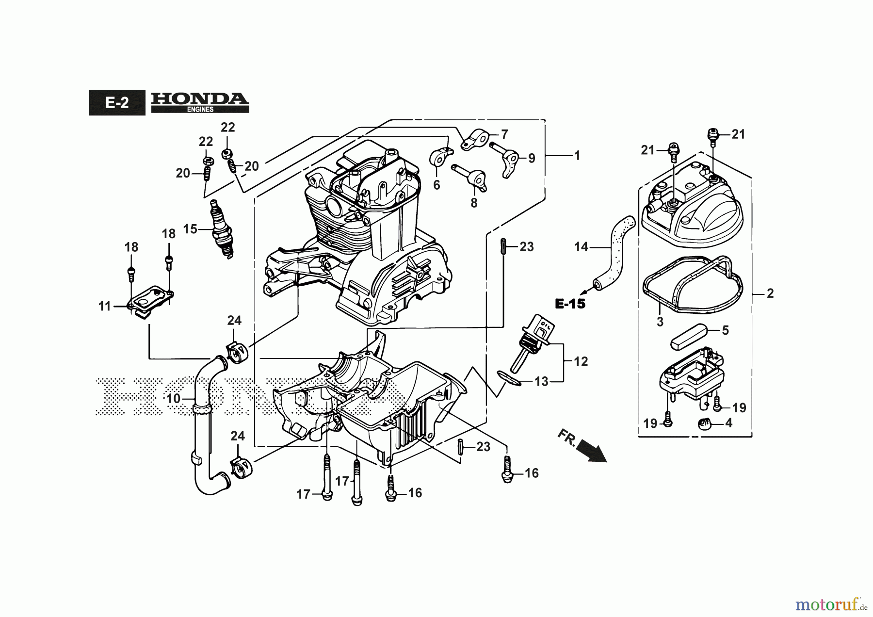 Stiga Motorsensen, Trimmer Baujahr 2024 BC 450 HD (2024) 281521003/21 mit Honda GX50 Crankcase - GX50