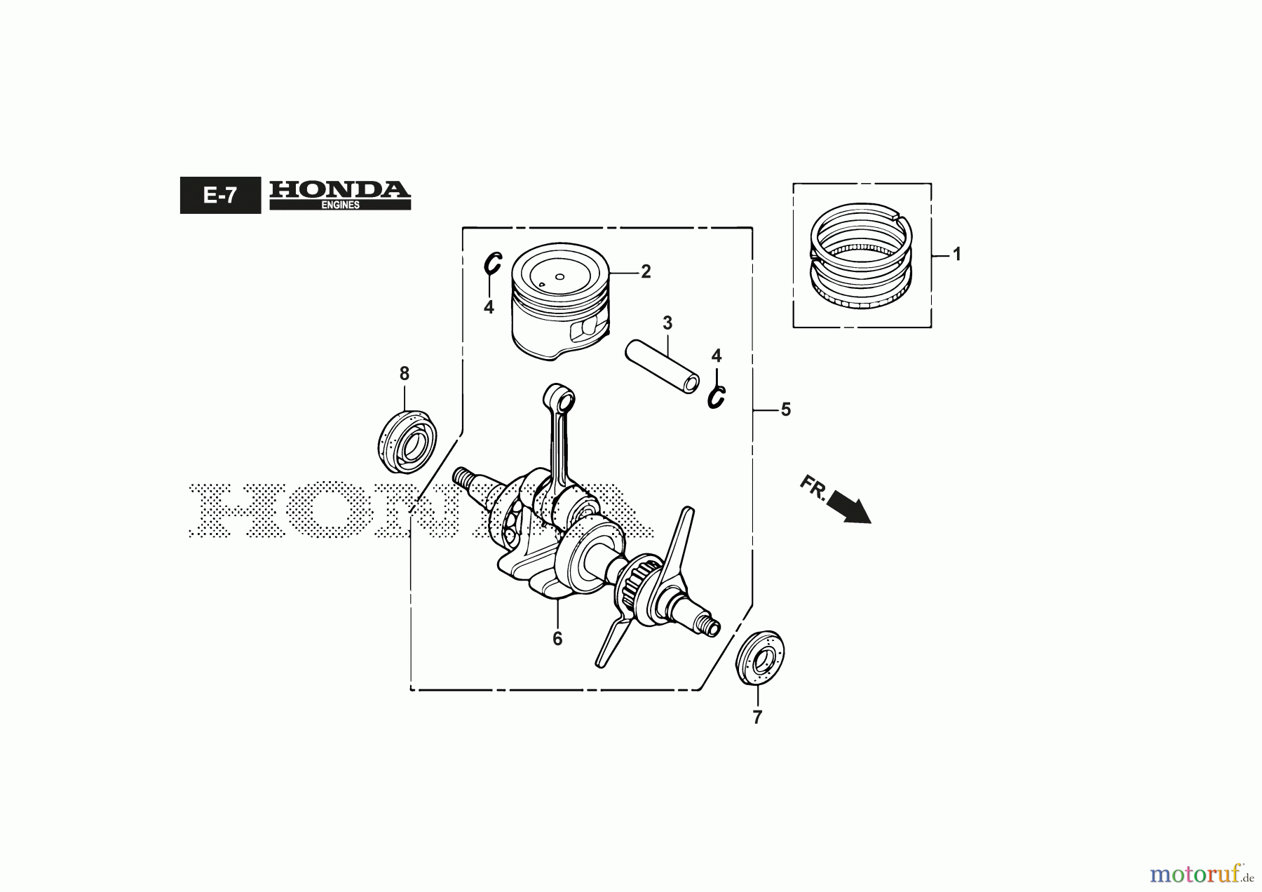 Stiga Motorsensen, Trimmer Baujahr 2024 BC 450 HD (2024) 281521003/21 mit Honda GX50 Crankshaft/Piston - GX50
