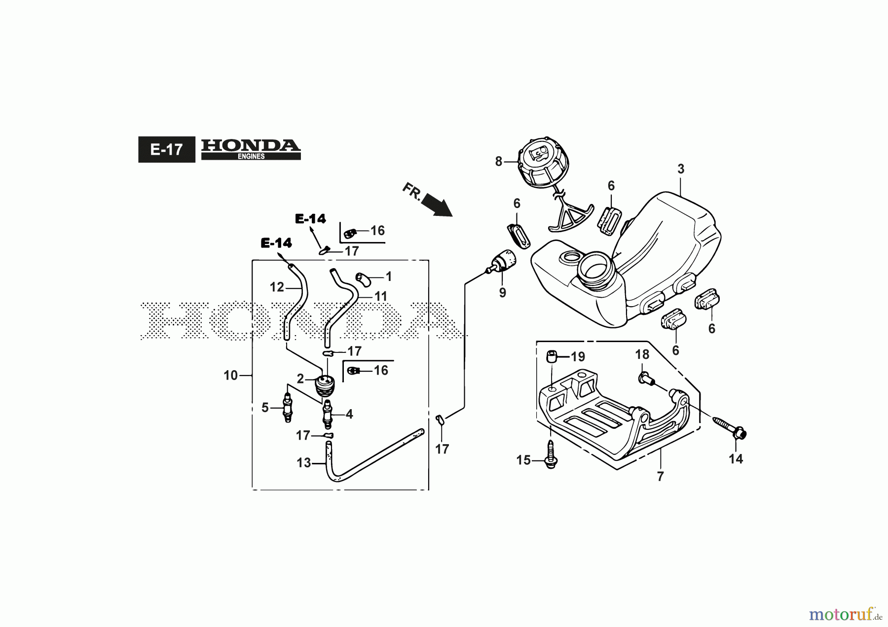 Stiga Motorsensen, Trimmer Baujahr 2024 BC 450 HD (2024) 281521003/21 mit Honda GX50 Fuel Tank - GX50