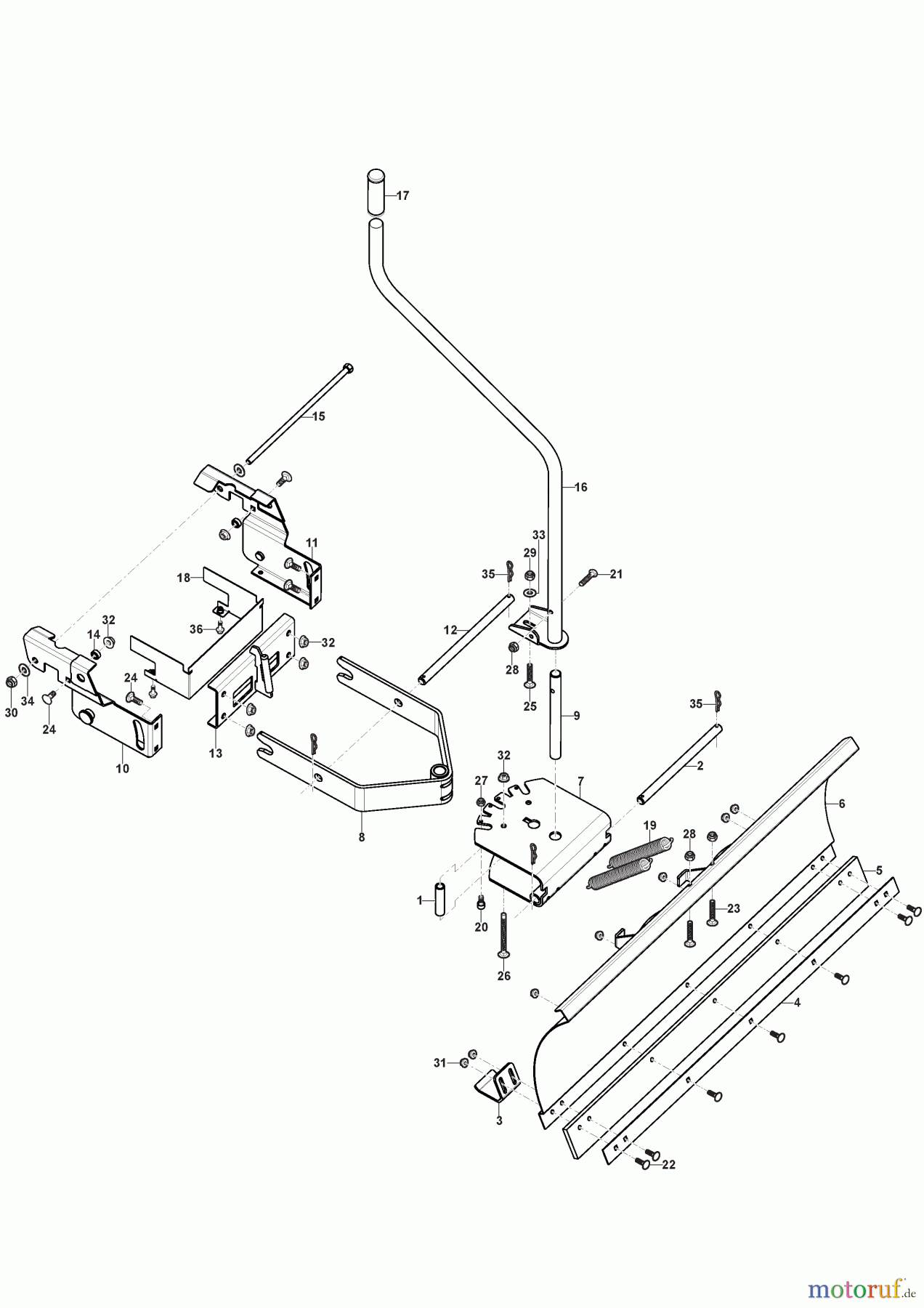 Stiga Aufsitzmäher Anbaugeräte Baujahr 2017 SNOW BLADE 107 cm - 84/98 (2017) 299903410/0 Räumschild (107 cm)