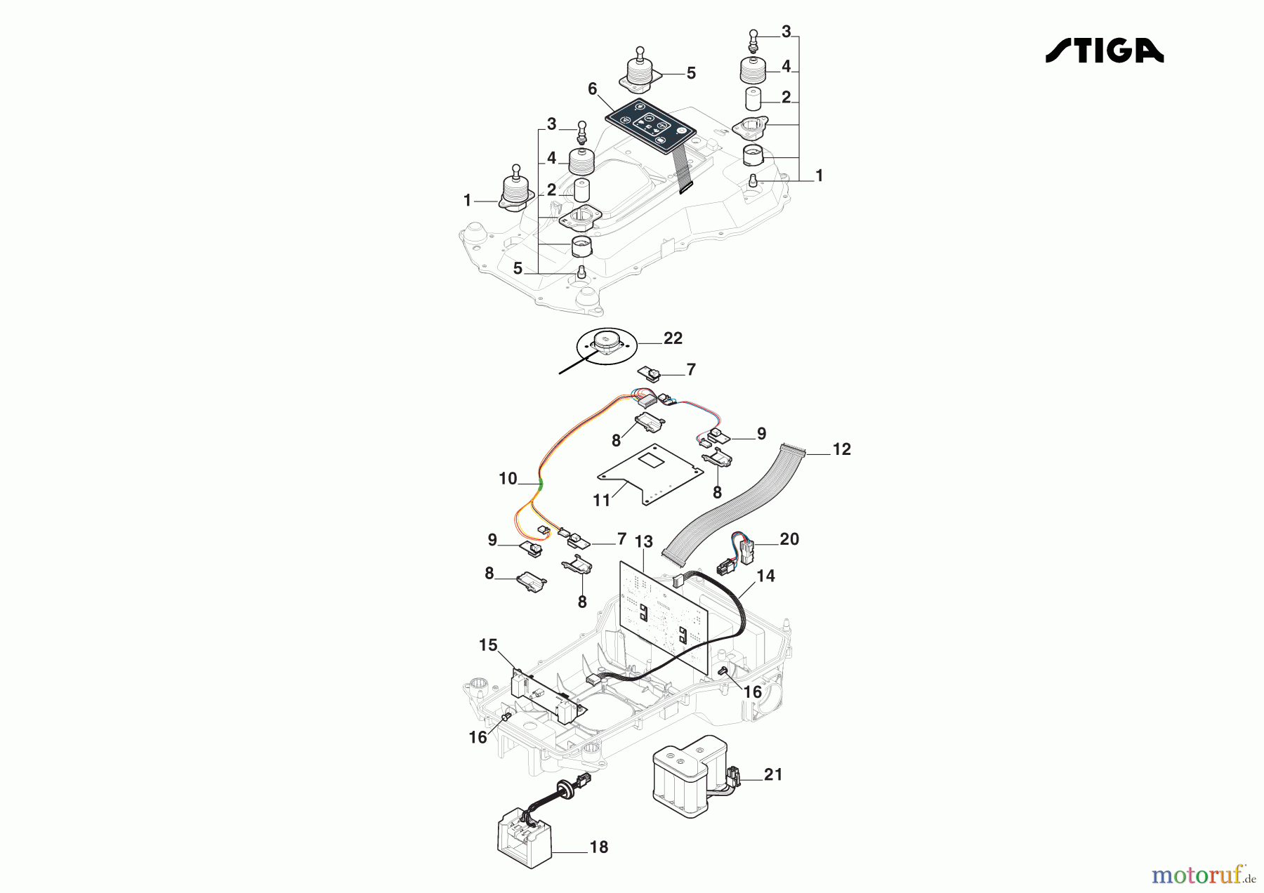  Stiga Mähroboter Baujahr 2024 A 1500 (2024) 2R7102028/ST1 Elektrische Teile: Platinen, Sensoren Und Displays