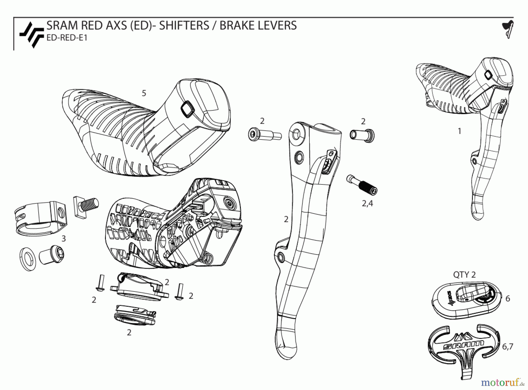 Sram Sram SRAM RED AXS (ED)- SHIFTERS / BRAKE LEVERS
