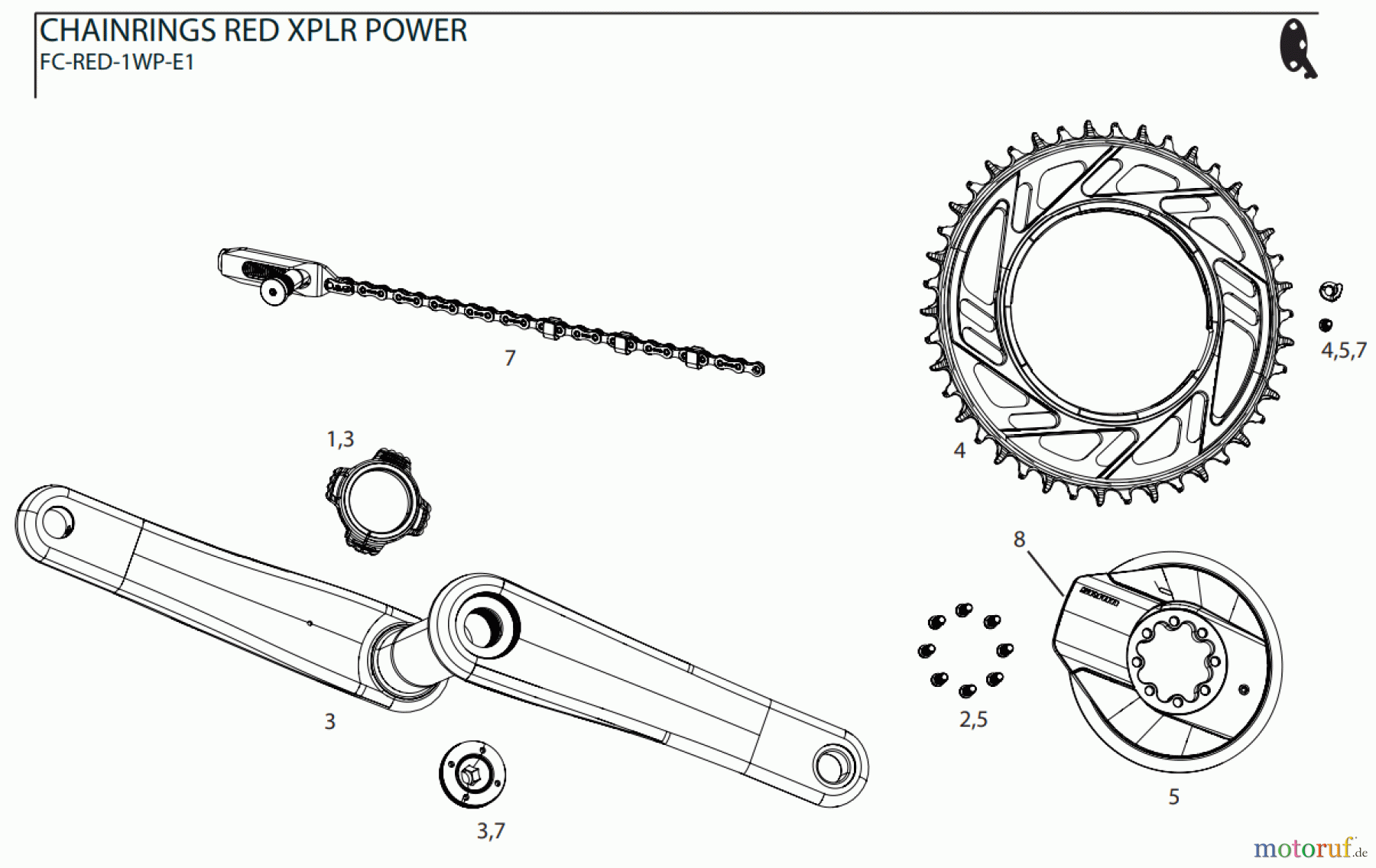 Sram Sram CHAINRINGS RED XPLR POWER