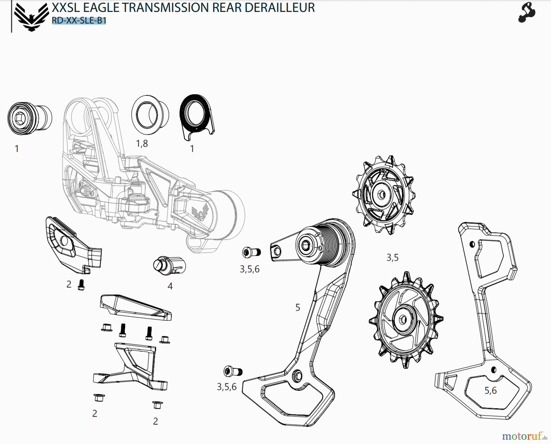 Sram Sram XXSL EAGLE TRANSMISSION REAR DERAILLEUR