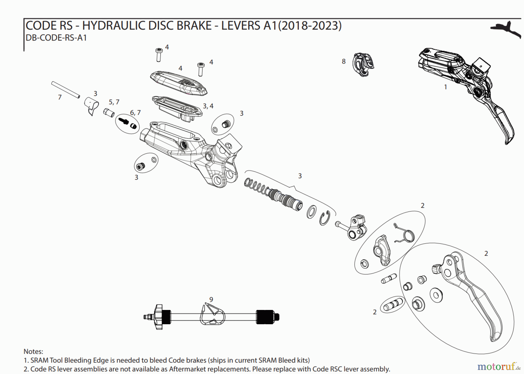 Sram Sram CODE RS - HYDRAULIC DISC BRAKE - LEVERS A1(2018-2023)