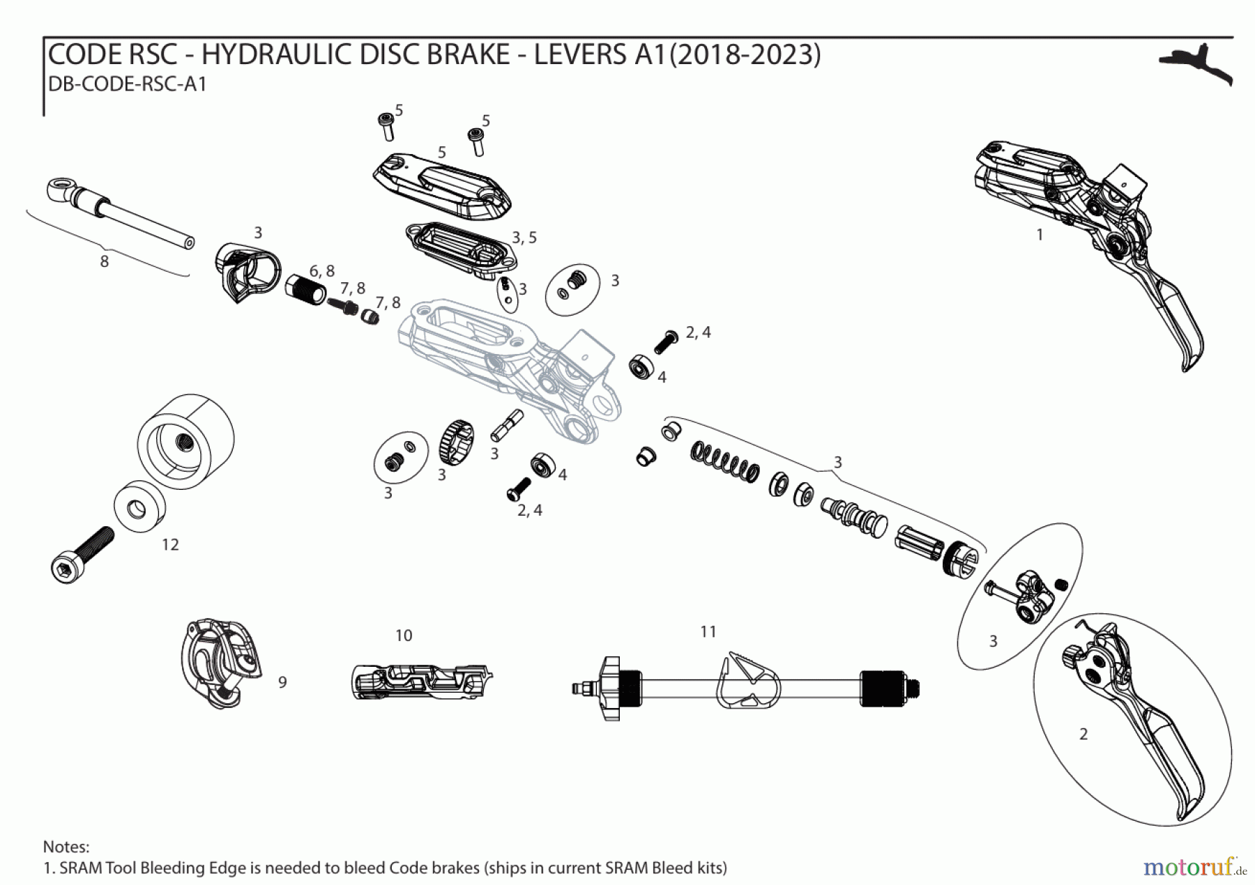 Sram Sram CODE RSC - HYDRAULIC DISC BRAKE - LEVERS A1(2018-2023)