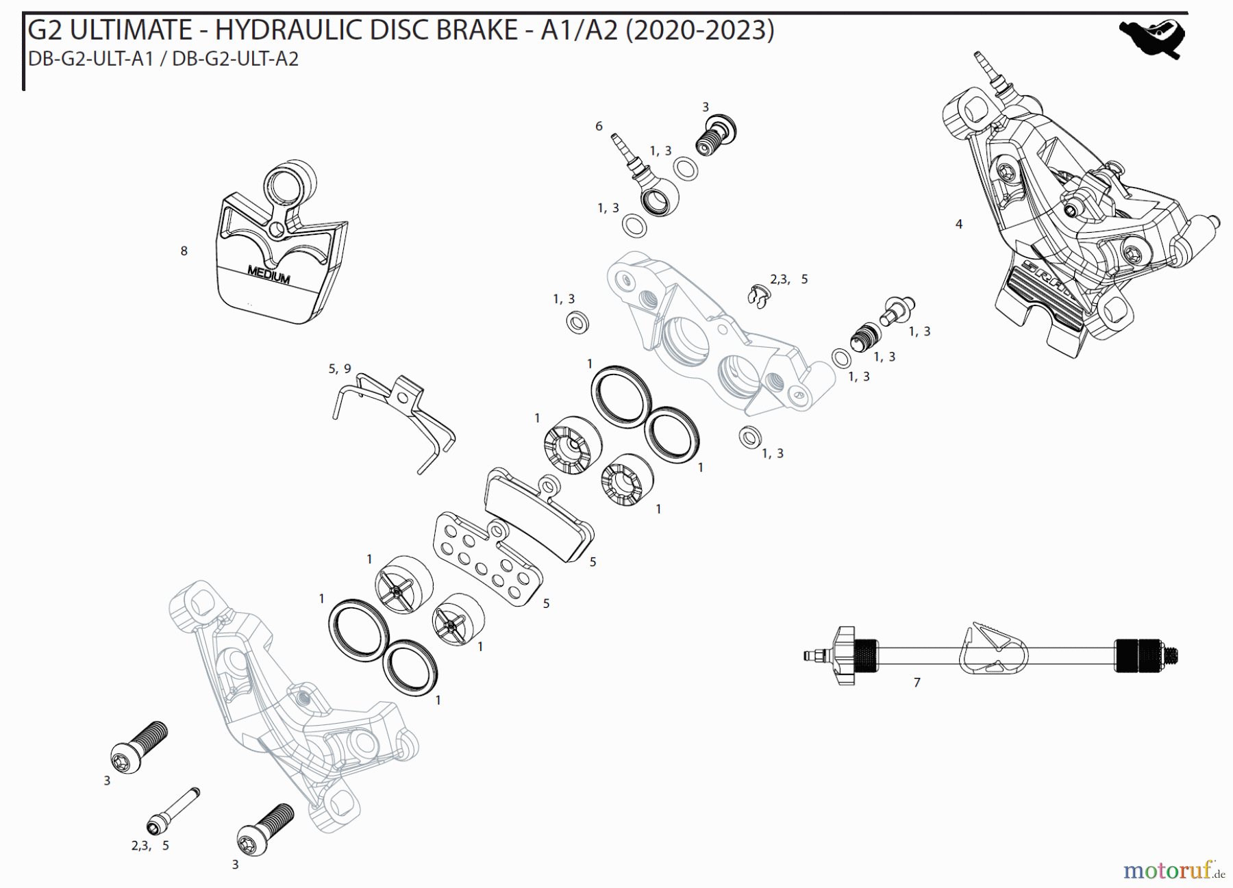 Sram Sram G2 ULTIMATE - HYDRAULIC DISC BRAKE - A1/A2 (2020-2023)