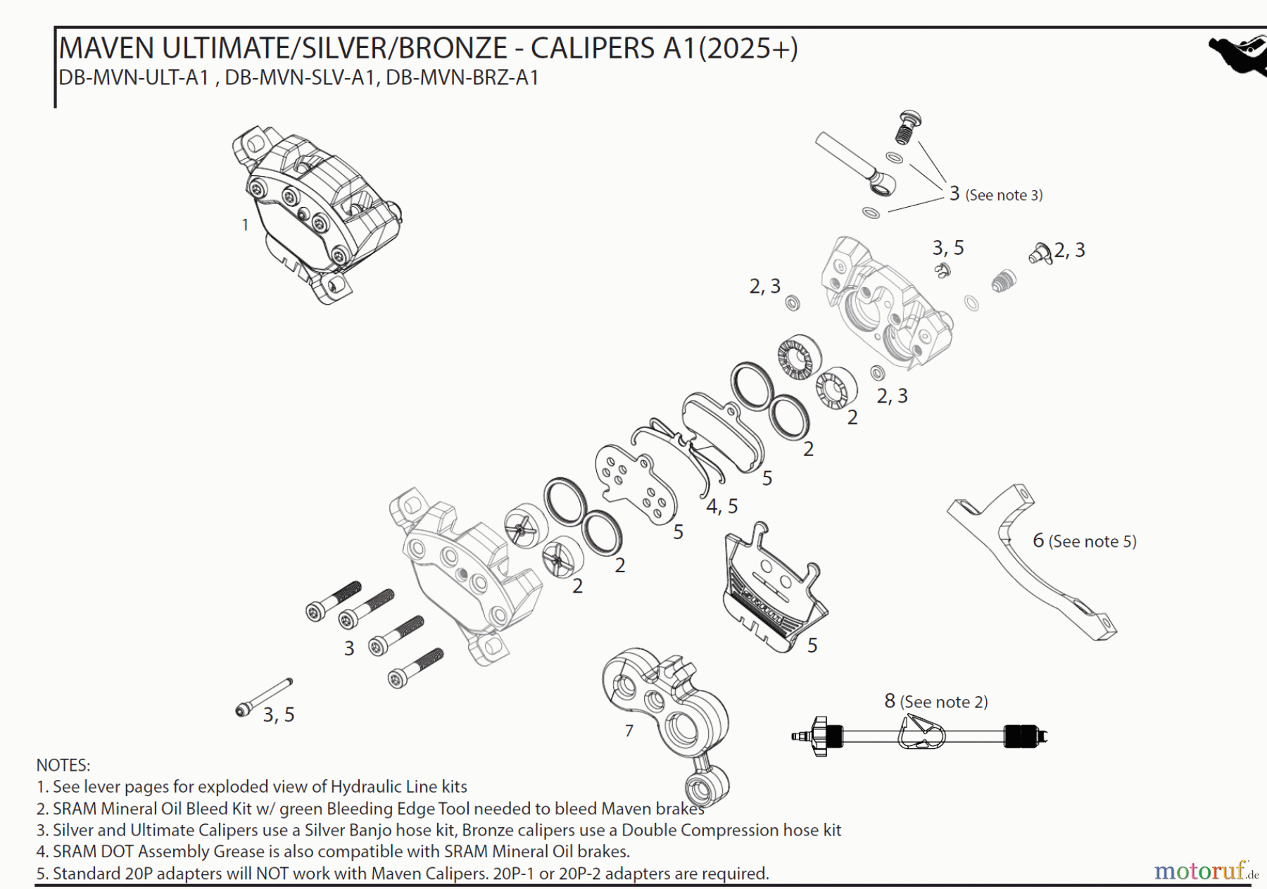 Sram Sram MAVEN ULTIMATE/SILVER/BRONZE - CALIPERS A1(2025+)
