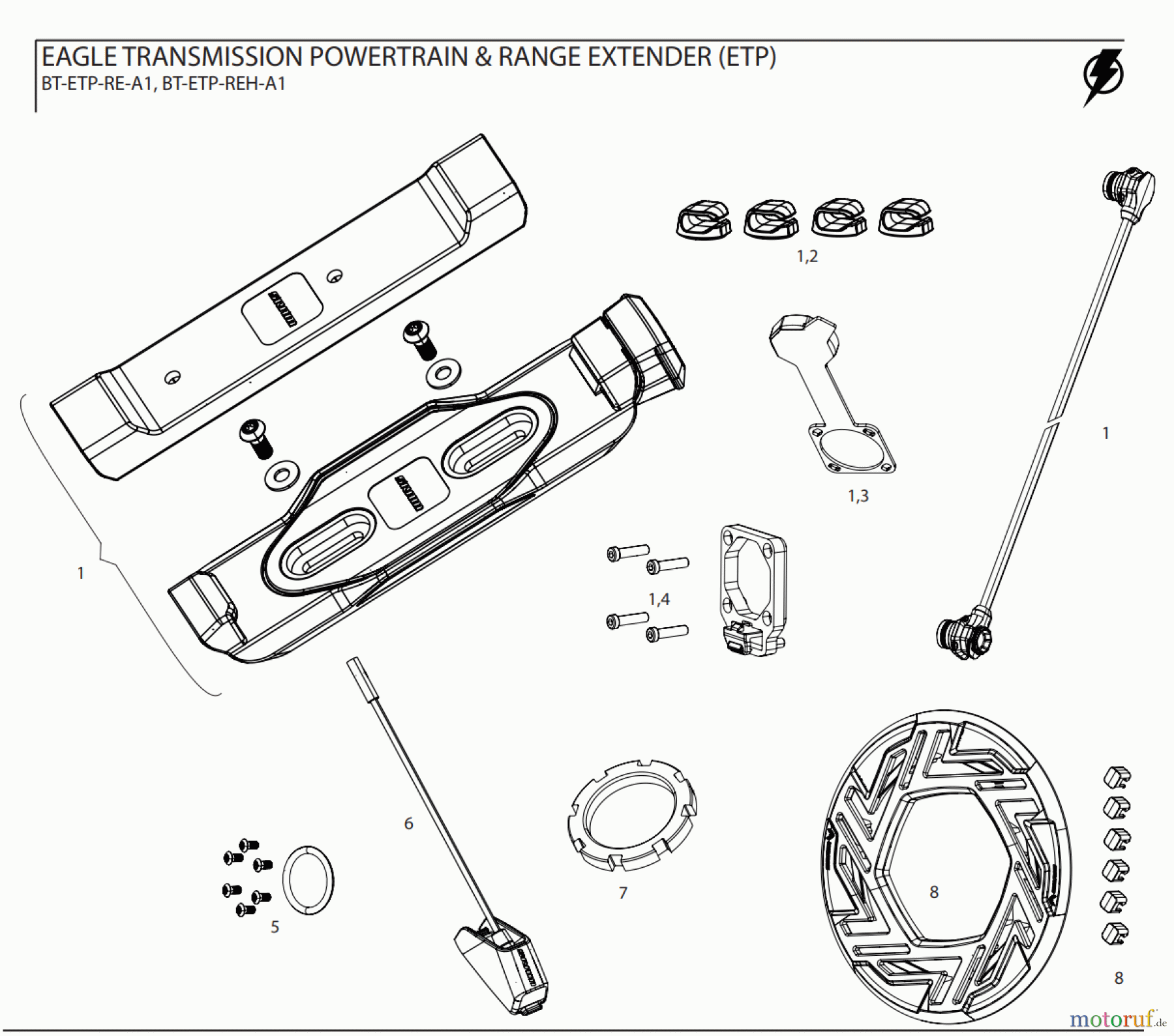 Sram Sram EAGLE TRANSMISSION POWERTRAIN & RANGE EXTENDER (ETP)