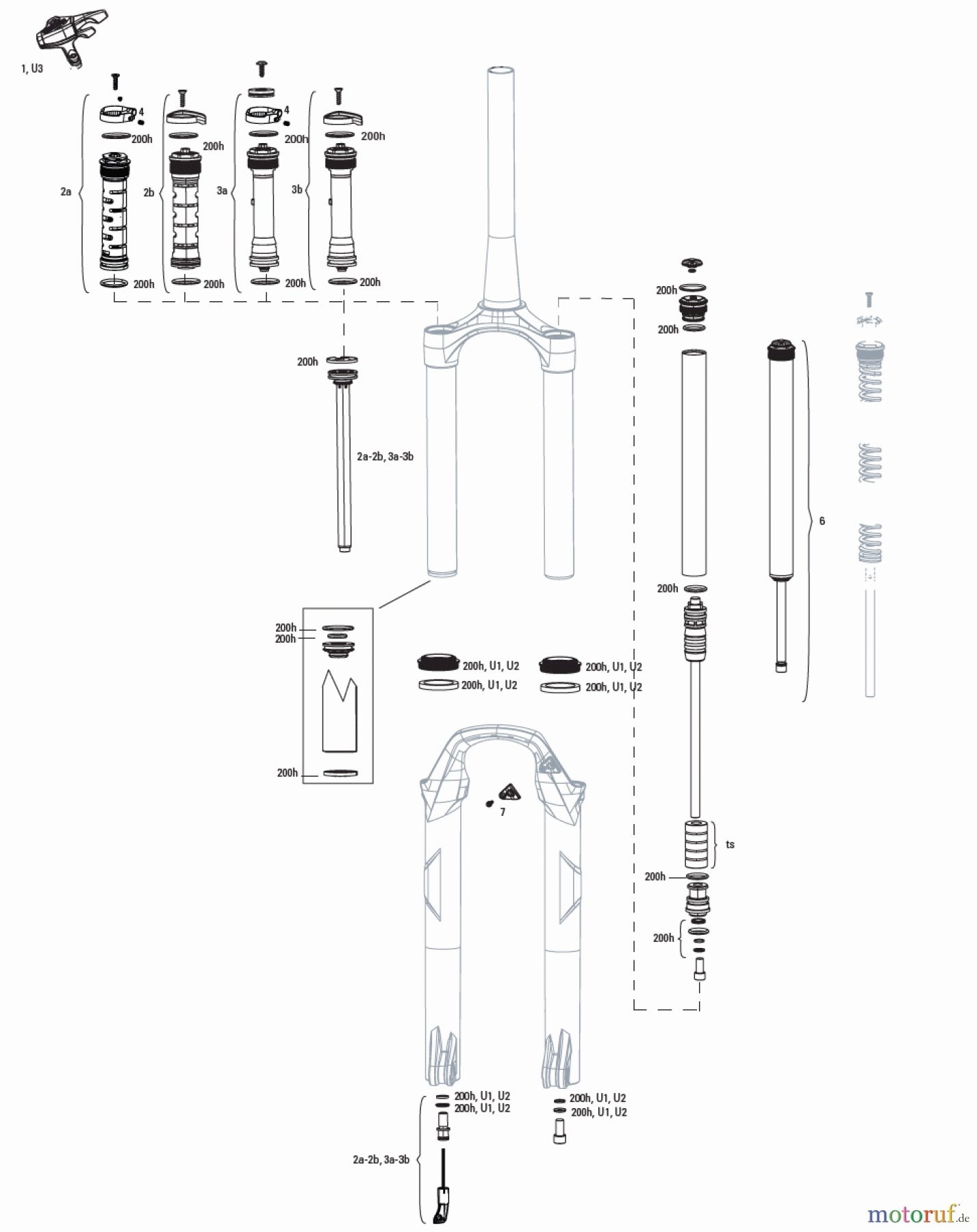 Sram RockShox RECON SILVER TK C1/RL B1 (2017-2019)