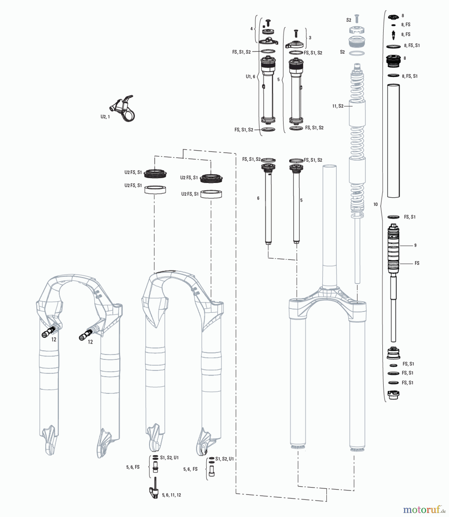 Sram RockShox RECON SILVER TK B1 (2016)
