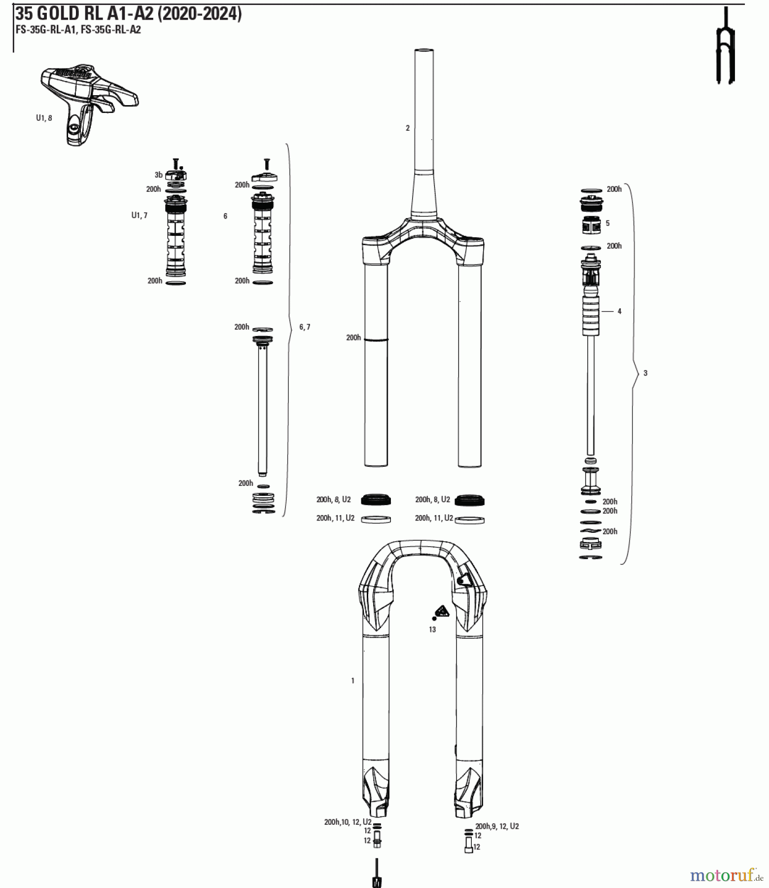 Sram RockShox 35 GOLD RL A1-A2 (2020-2024)