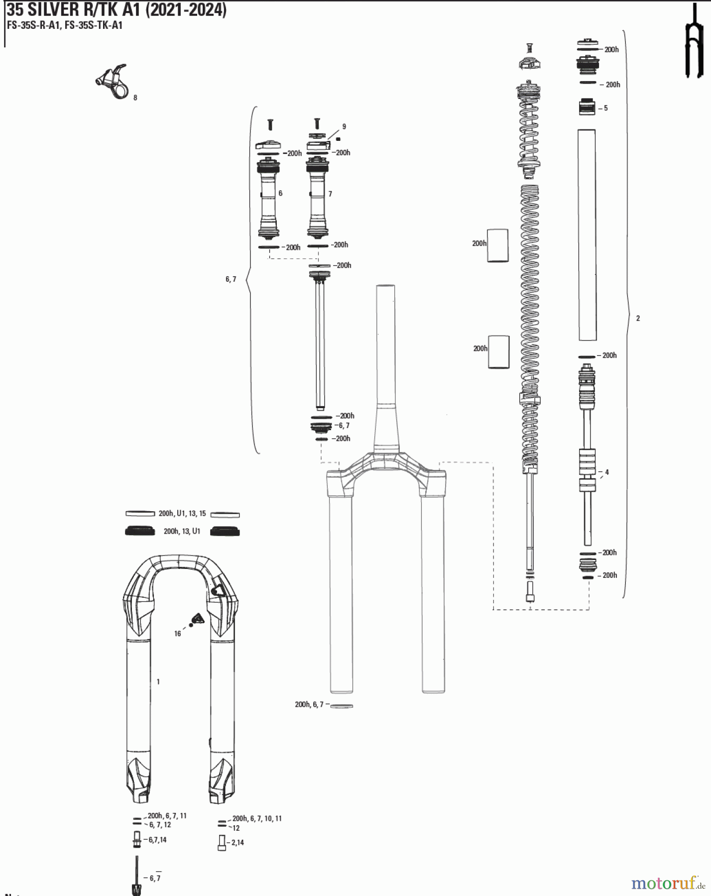 Sram RockShox 35 SILVER R/TK A1 (2021-2024)