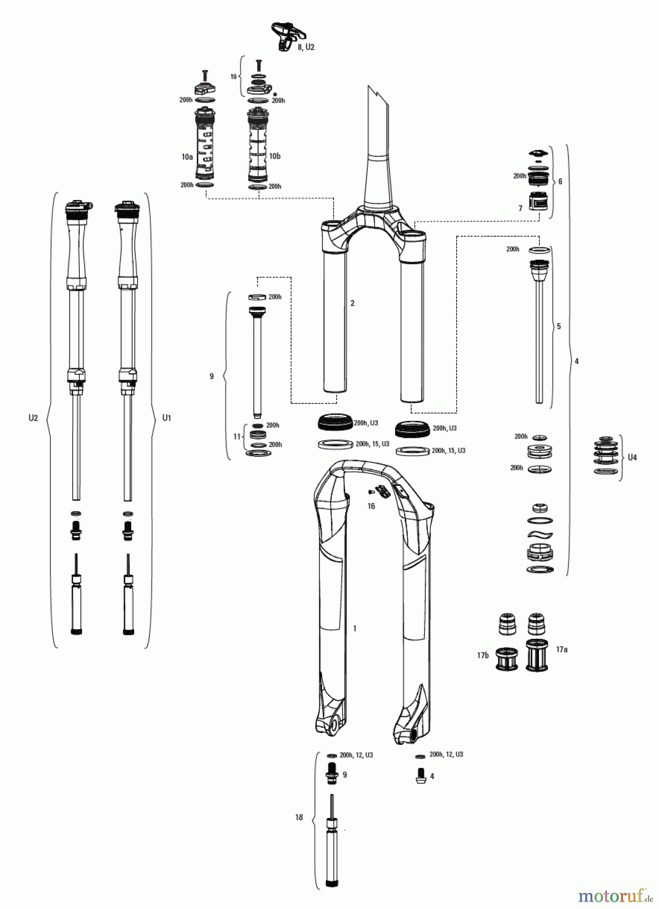 Sram RockShox REBA-10 Boost - A7-A9 (2018-2025)