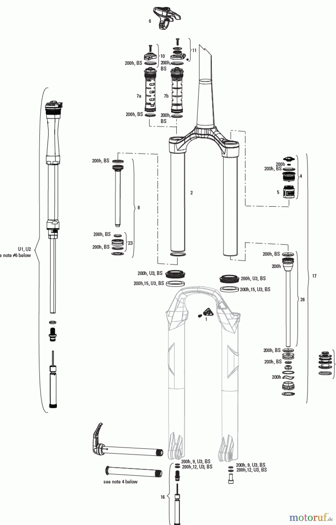 Sram RockShox REBA-12 non-Boost - A2-A8 (2012-2025)