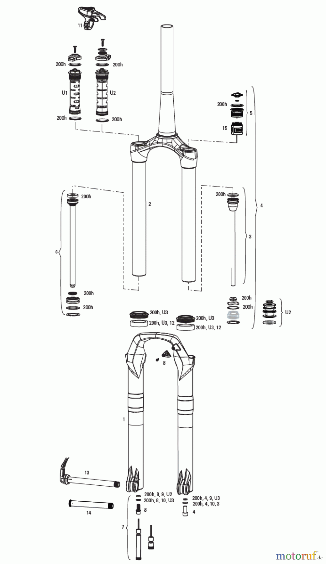 Sram RockShox REBA-15 non-Boost - A7-A8 (2018-2025)