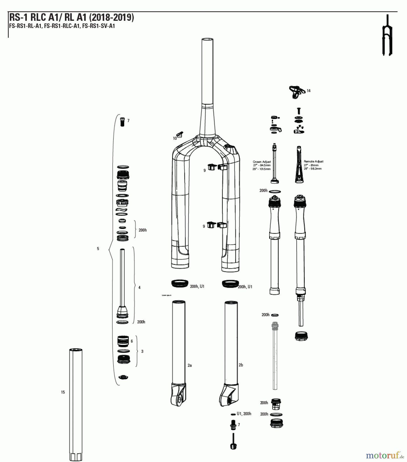 Sram RockShox RS-1 RLC A1/ RL A1 (2018-2019)