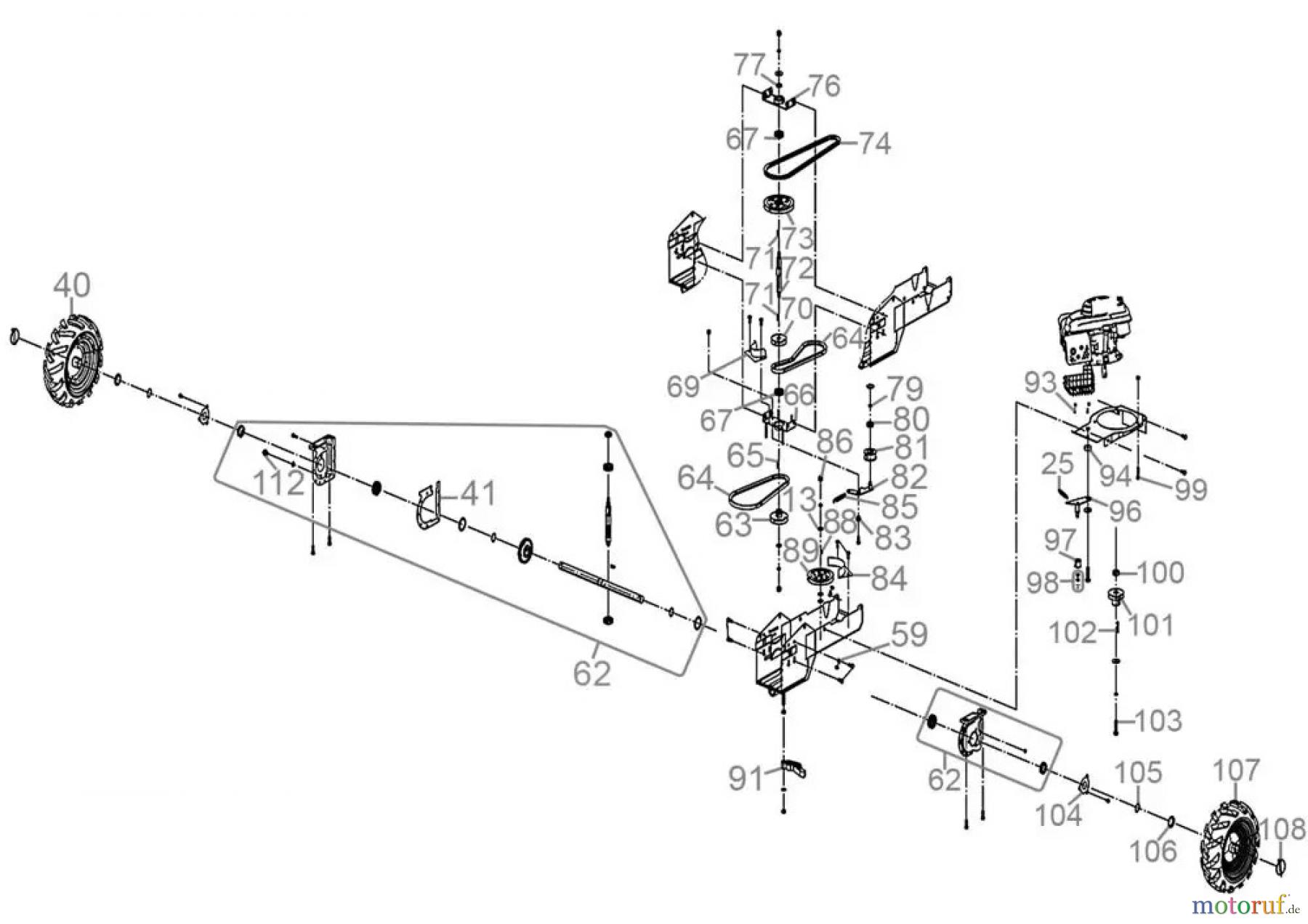  Güde Gartentechnik Rasenmäher Benzin-Rasenmäher Schnittbreite ab 50 cm Balkenmäher GBM 87.1 Art.-Nr.:   95456 FSL95456-01 Seite 2
