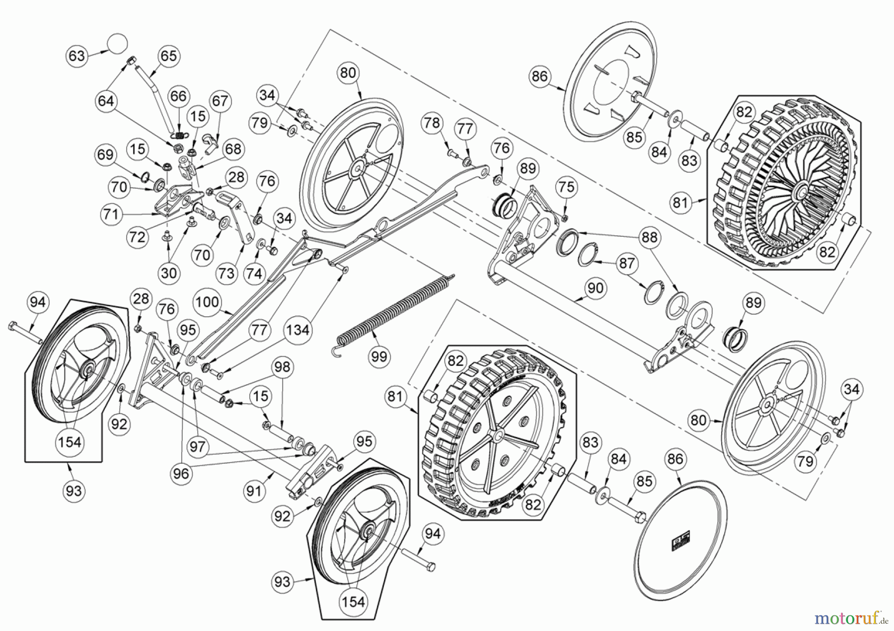  AS-Motor (neu) Rasen Mulch-Rasenmäher AS 510 4T A und AS 510 A ProClip ab FNr. 022711030001 Schnitthöhenverstellung