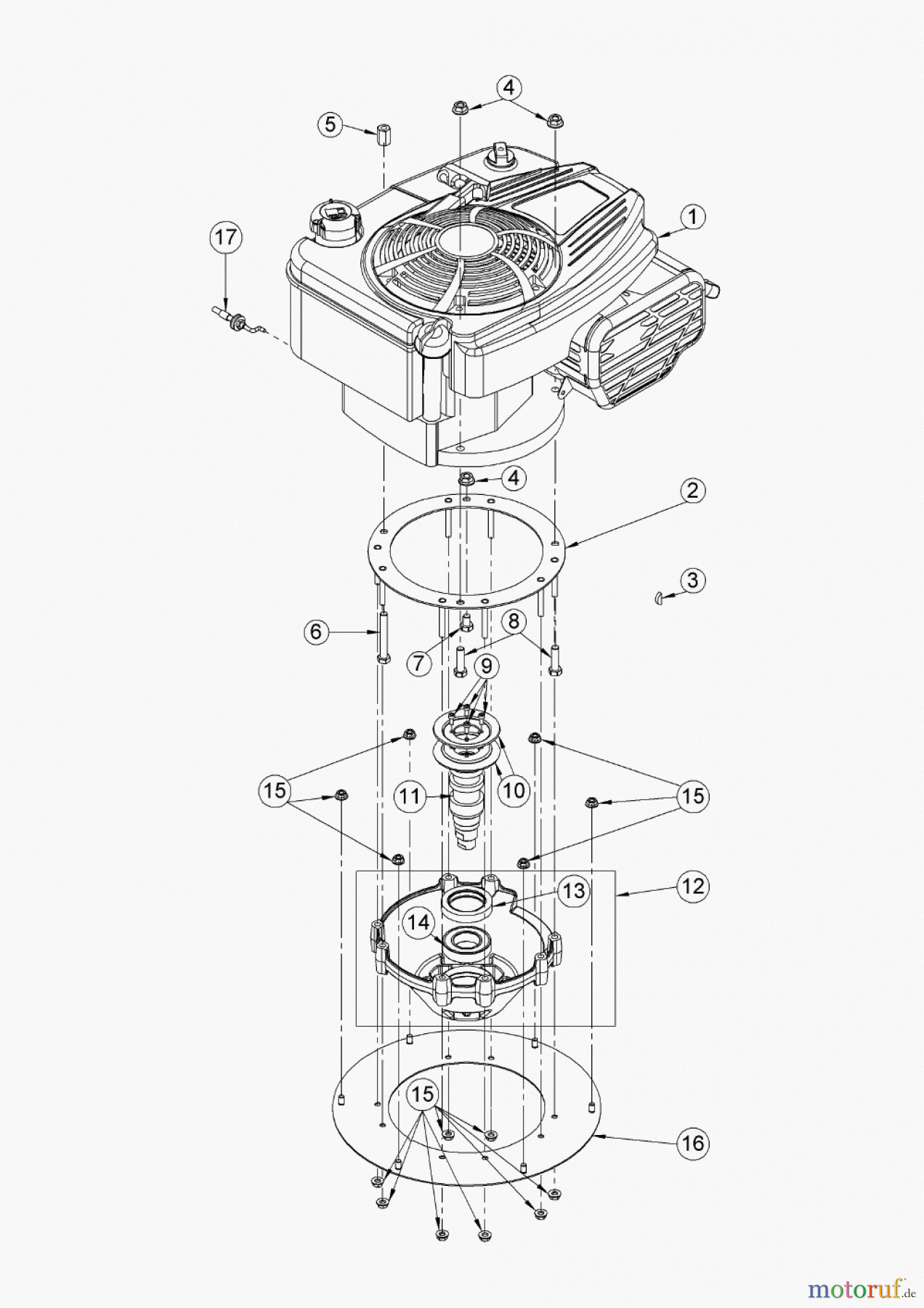 AS-Motor (neu) Rasen Mulch-Rasenmäher AS 510 4T A und AS 510 A ProClip ab FNr. 022711030001 Motor mit Befestigung