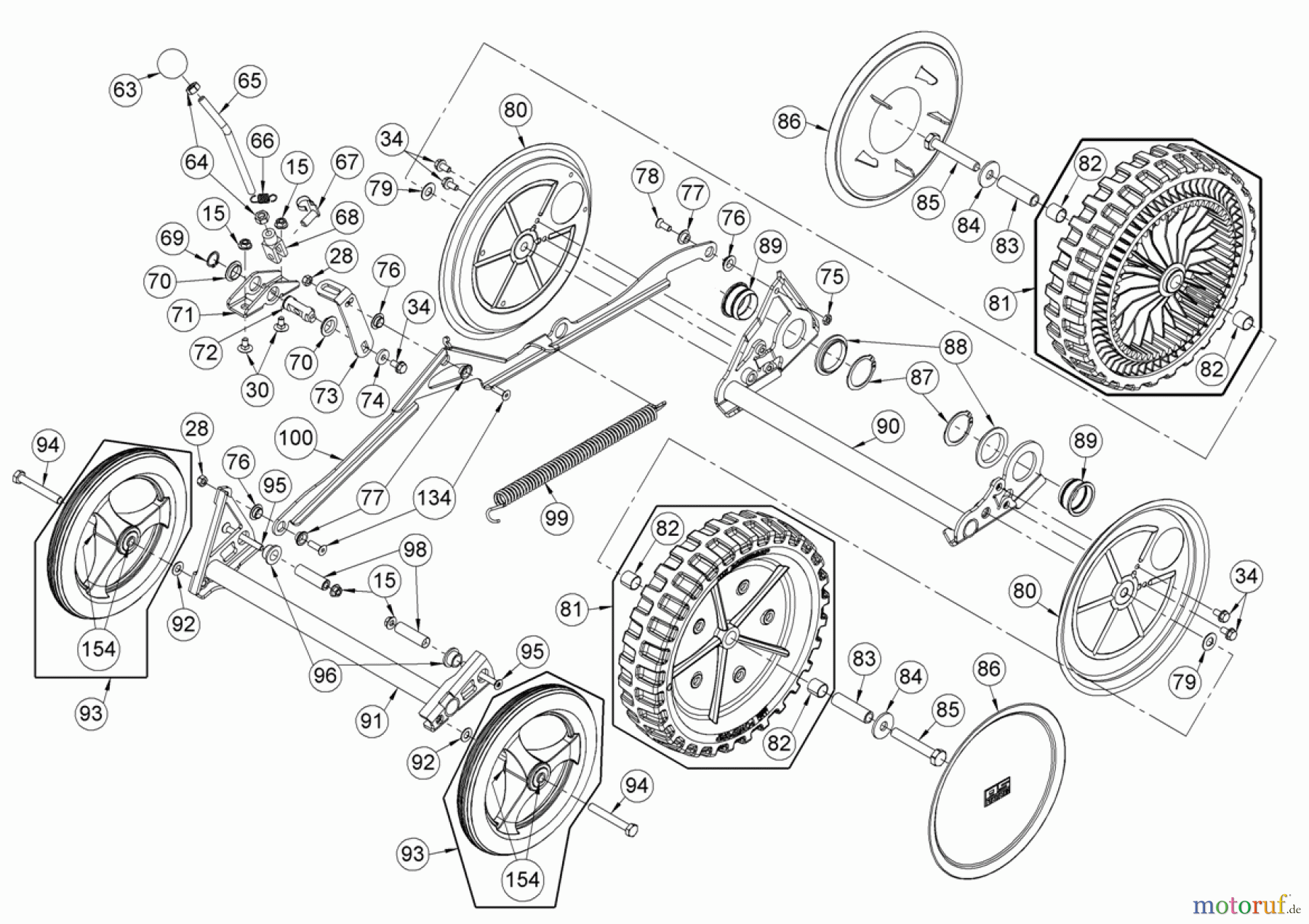  AS-Motor (neu) Rasen Mulch-Rasenmäher AS 510 4T A und AS 510 A ProClip ab FNr. 022711110001 Schnitthöhenverstellung