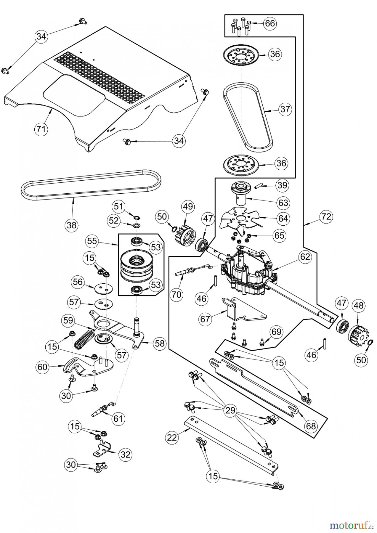  AS-Motor (neu) Rasen Mulch-Rasenmäher AS 510 4T A und AS 510 A ProClip ab FNr. 022711110001 Drive 2