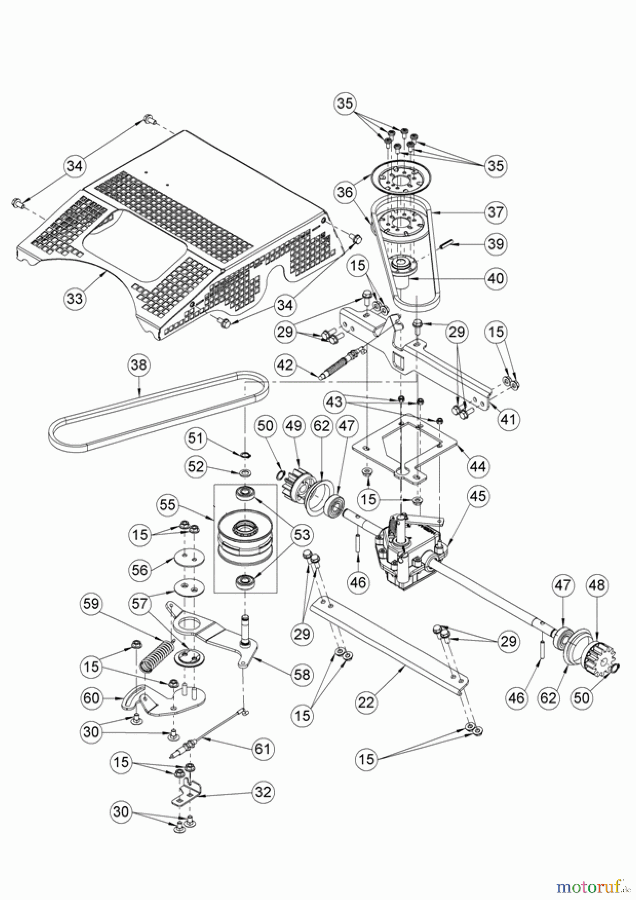 AS-Motor (neu) Rasen Mulch-Rasenmäher AS 510 4T A und AS 510 A ProClip ab FNr. 022713060001 Fahrantrieb