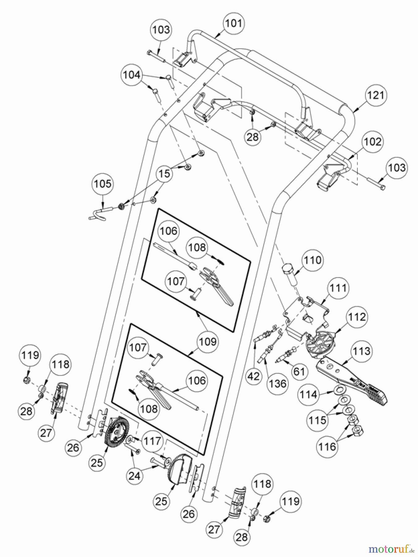  AS-Motor (neu) Rasen Mulch-Rasenmäher AS 510 4T A und AS 510 A ProClip ab FNr. 022713060001 Holm