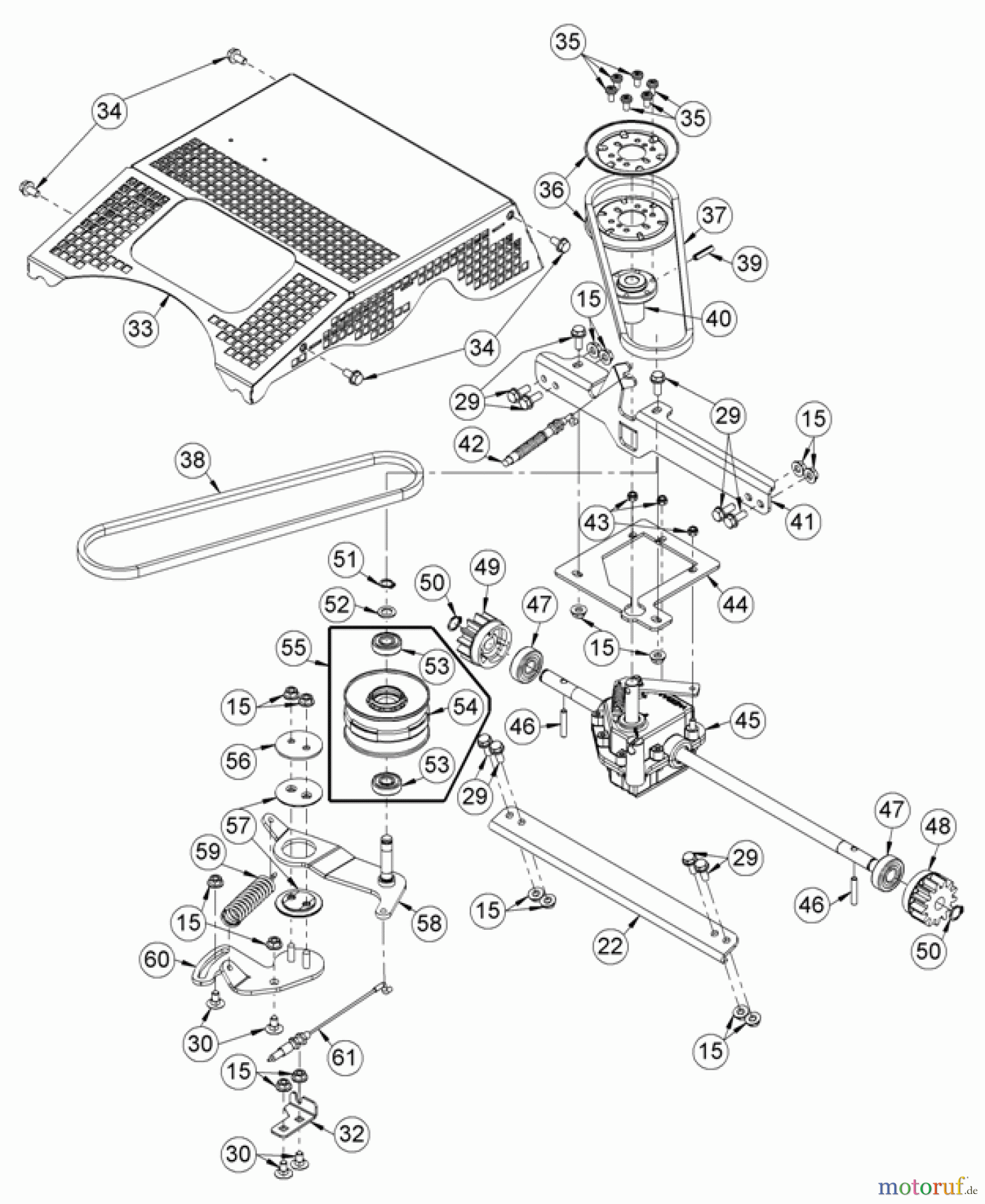 AS-Motor (neu) Rasen Mulch-Rasenmäher AS 510 2T ES A ab FNr. 030617050001 Fahrantrieb