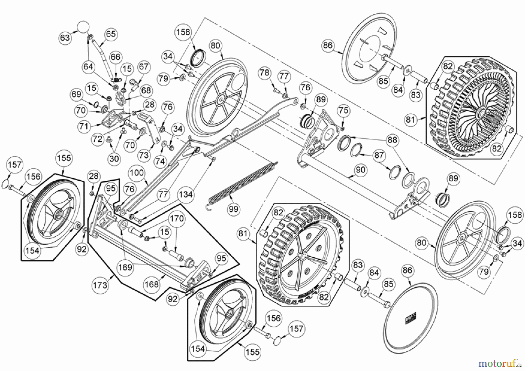 AS-Motor (neu) Rasen Mulch-Rasenmäher AS 510 2in1 2T ES A ab FNr. 031318020001 Schnitthöhenverstellung