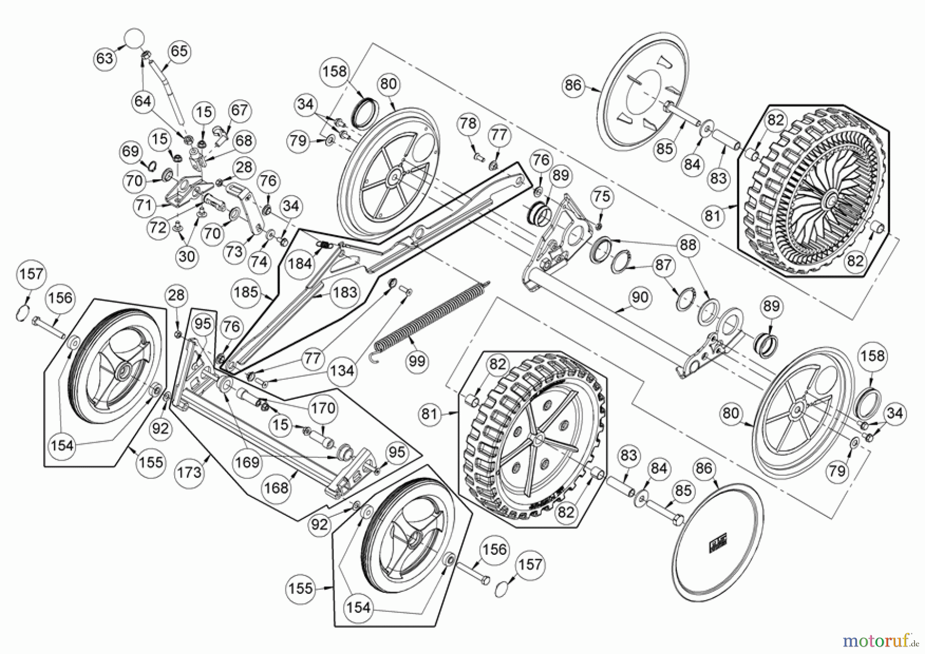  AS-Motor (neu) Rasen Mulch-Rasenmäher AS 510 E-ProClip A ab FNr. 037922030001 Schnitthöhenverstellung