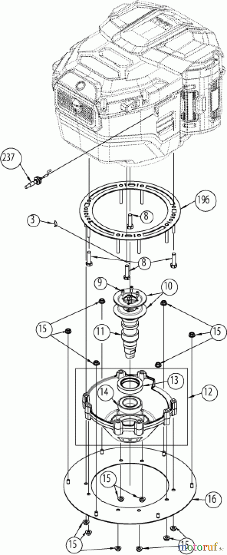  AS-Motor (neu) Rasen Mulch-Rasenmäher AS 510 E-ProClip A ab FNr. 037922030001 Messerlagerung