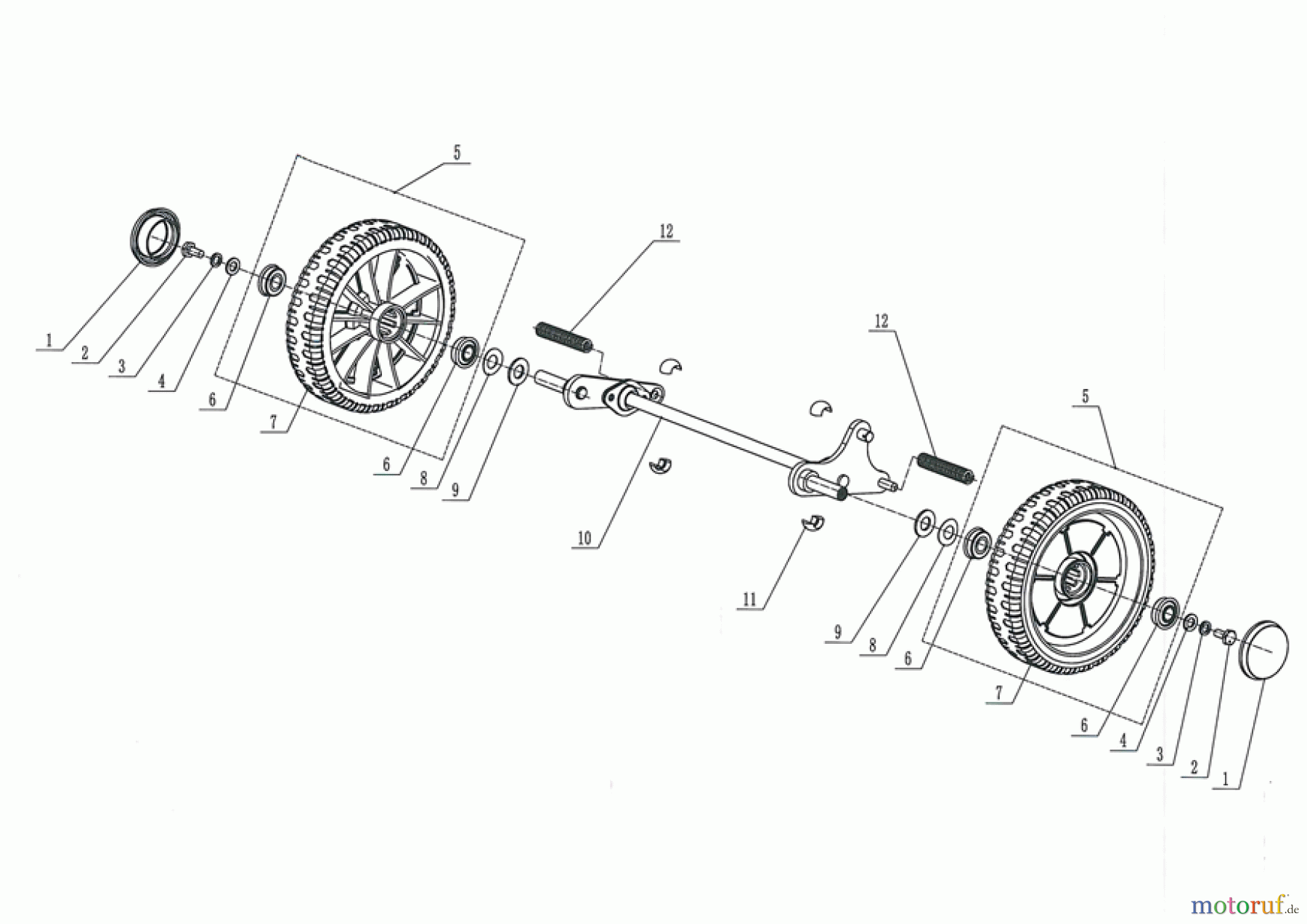 AS-Motor (neu) Rasen Mulch-Rasenmäher AS 460 CLIP A ab FNr. 029216070001 Vorderrad