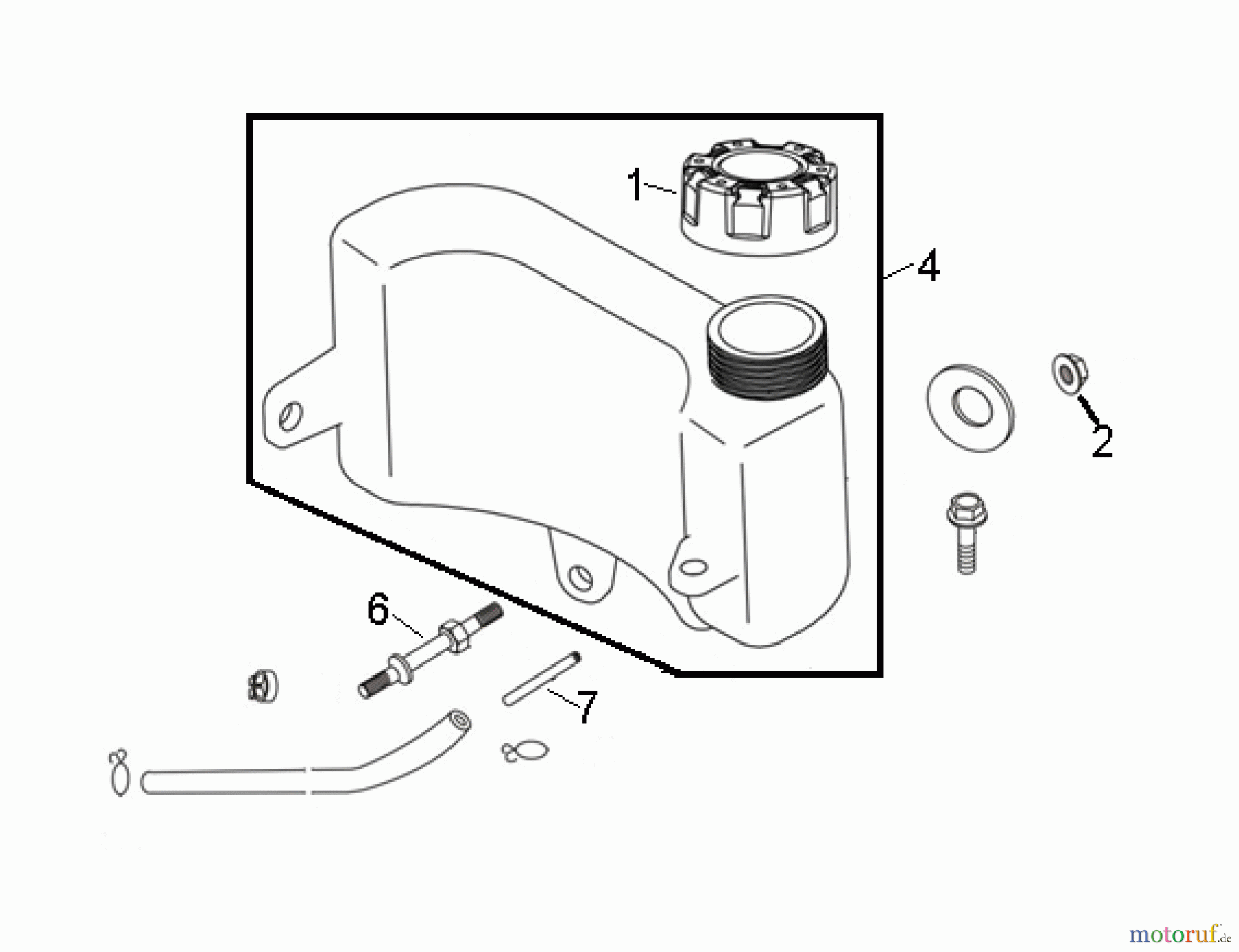 AS-Motor (neu) Rasen Mulch-Rasenmäher AS 460 CLIP A ab FNr. 029216070001 Tank