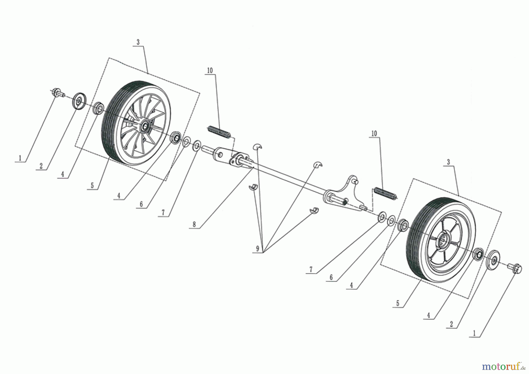  AS-Motor (neu) Rasen Mulch-Rasenmäher AS 530 CLIP A ab FNr. 028416070001 Vorderrad