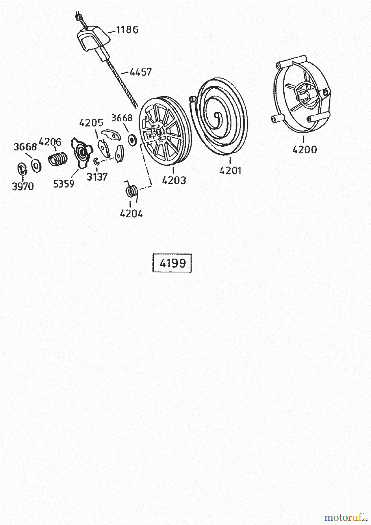 AS-Motor (neu) Rasen Profi-Rasenmäher AS 55 Heckauswurf AS 55 B1 ab FNr. 0130833001 Starter