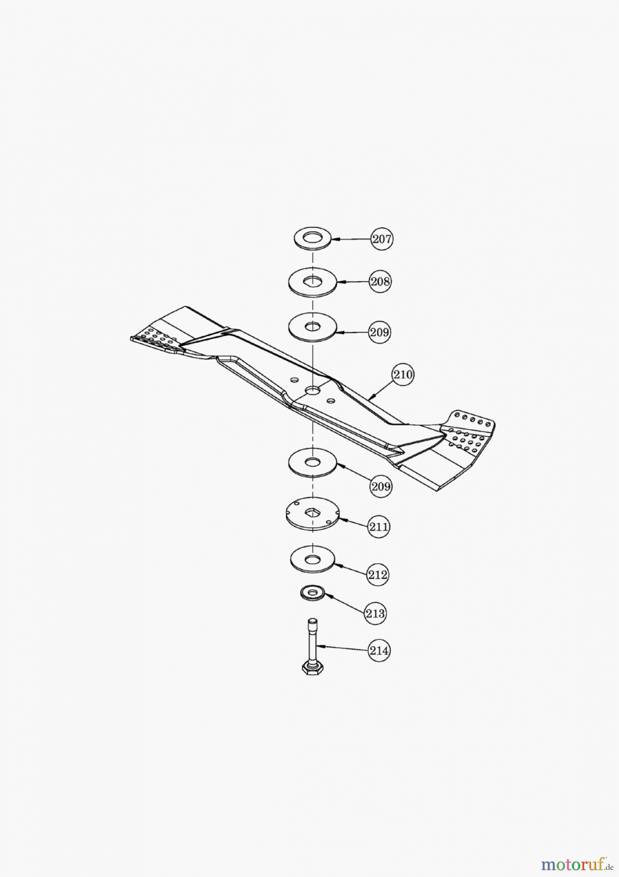 AS-Motor (neu) Rasen Profi-Rasenmäher AS 550 Heckauswurf AS 550/2T ab FNr. 016905202001 Messer