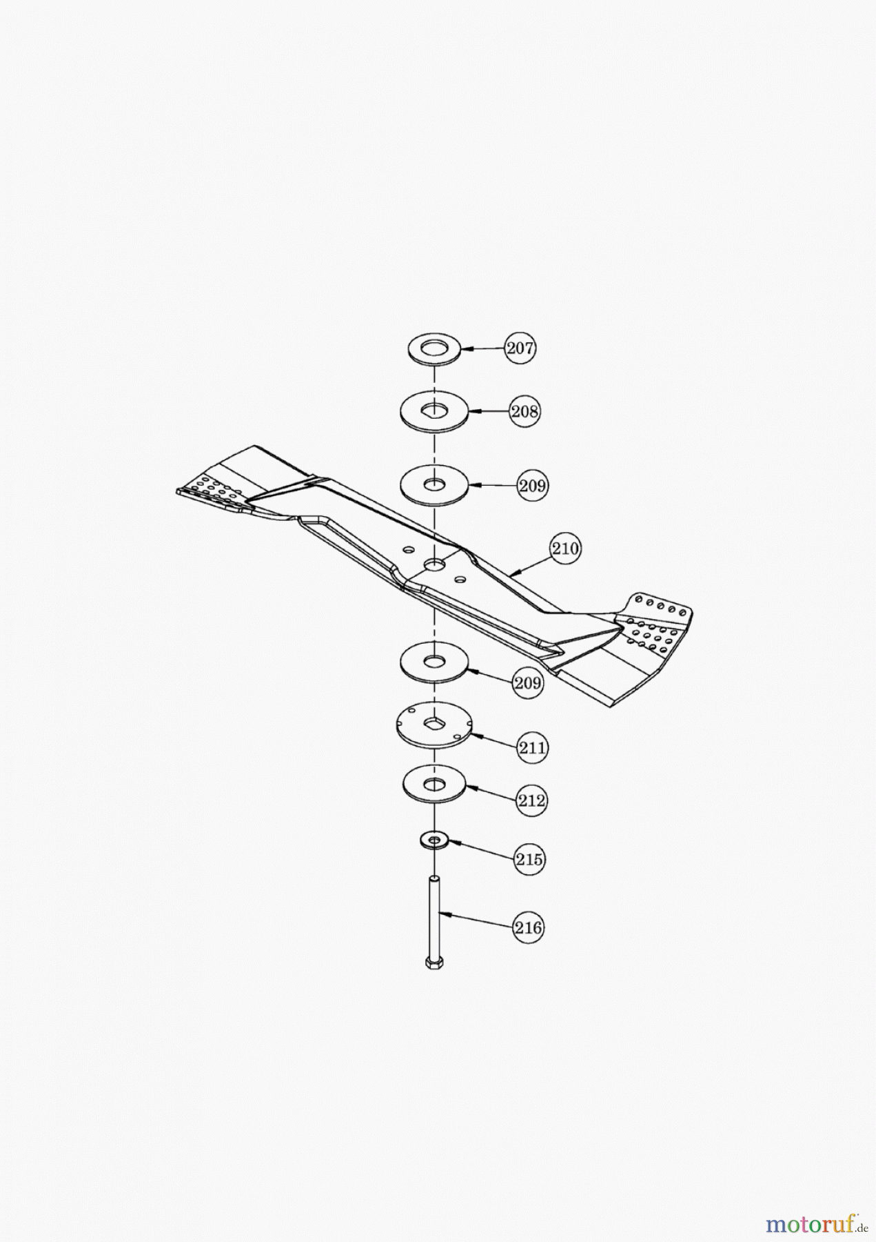  AS-Motor (neu) Rasen Profi-Rasenmäher AS 550 Heckauswurf AS 550/4T ab FNr. 01700520200 Messer