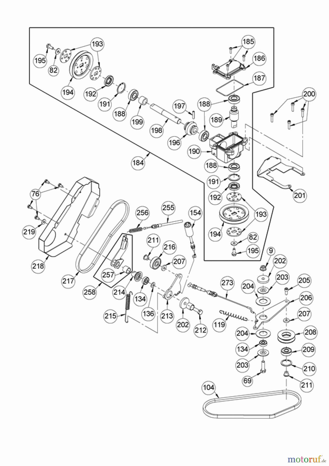 AS-Motor (neu) Rasen Profi-Rasenmäher AS 531 Heckauswurf AS 531 4T MK B ab FNr. 028516110001 Antrieb